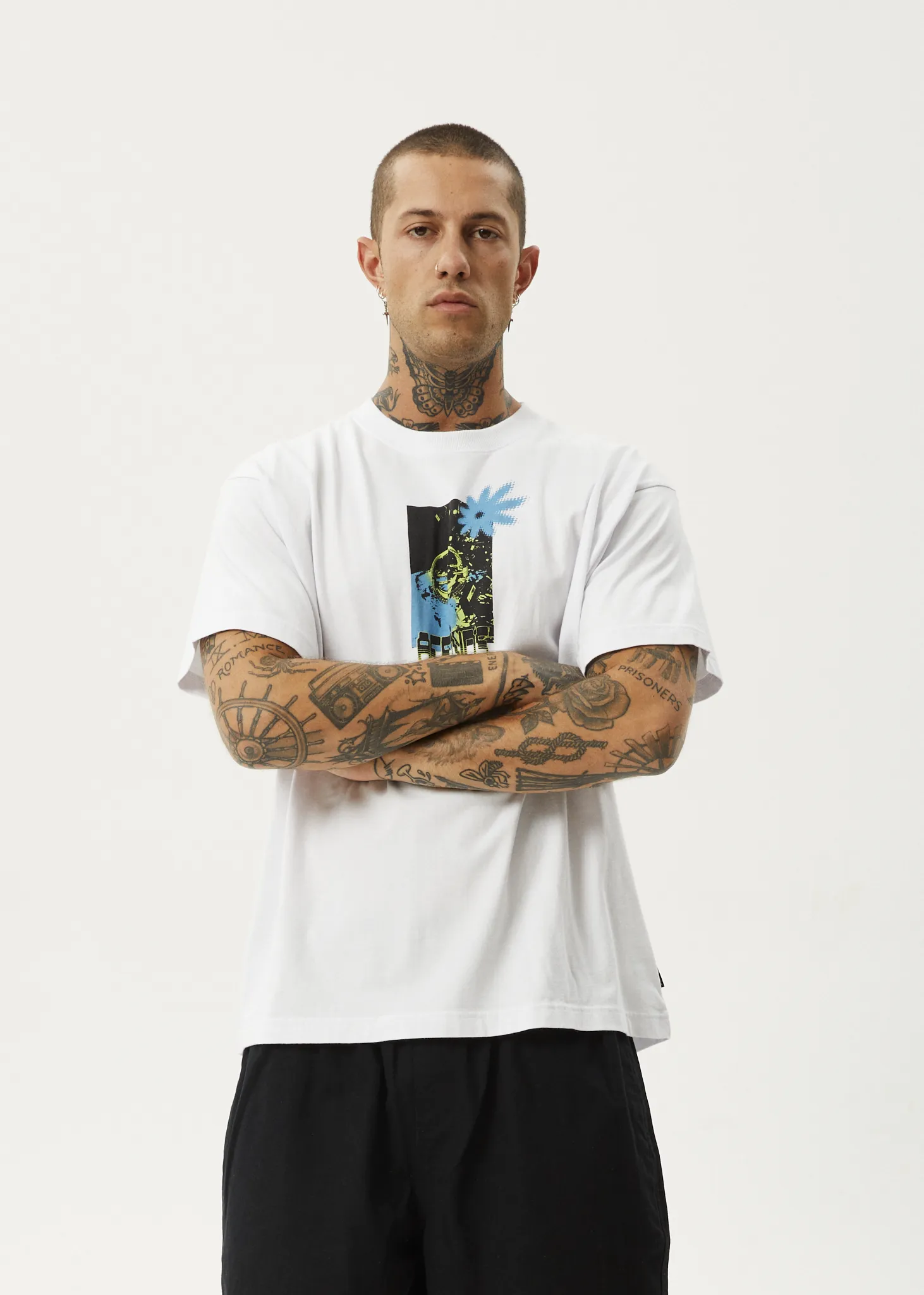 AFENDS Mens Space Junk - Boxy Fit Tee - White sold by Afends product image thumbnail 3