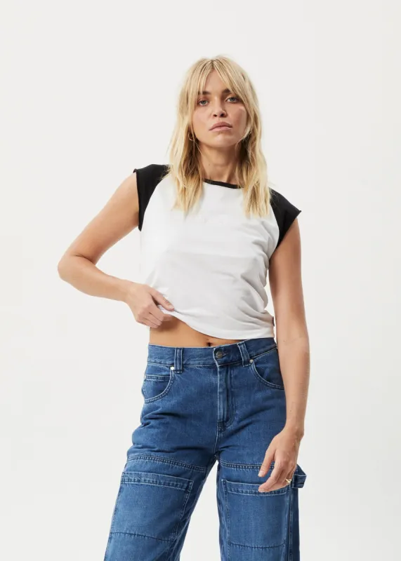 AFENDS Womens Ryan - Raglan Tank - Black sold by Afends