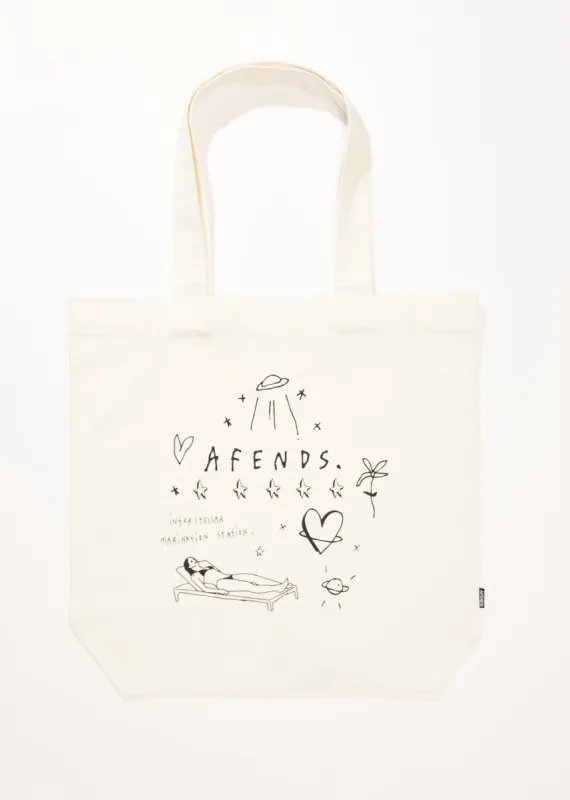 AFENDS Mens Funhouse - Tote Bag - White sold by Afends
