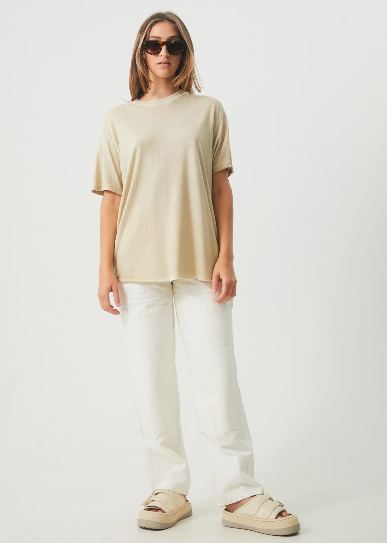 AFENDS Womens Slay - Oversized Tee - Cement sold by Afends product image thumbnail 3