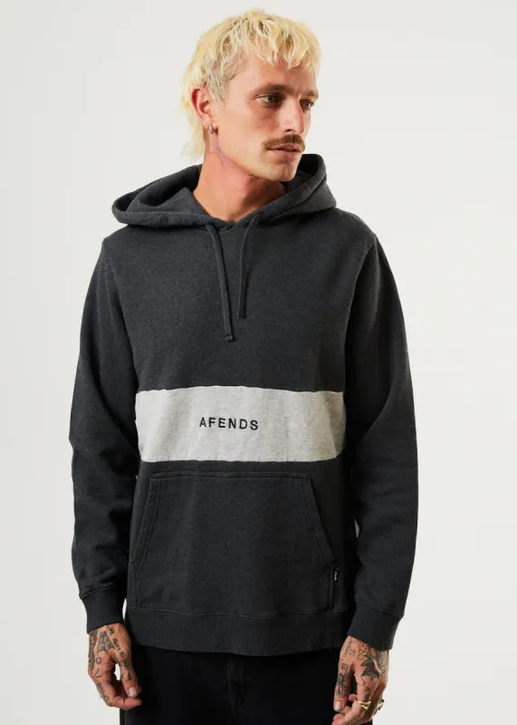 AFENDS Mens Panel - Hoodie - Black Marle sold by Afends