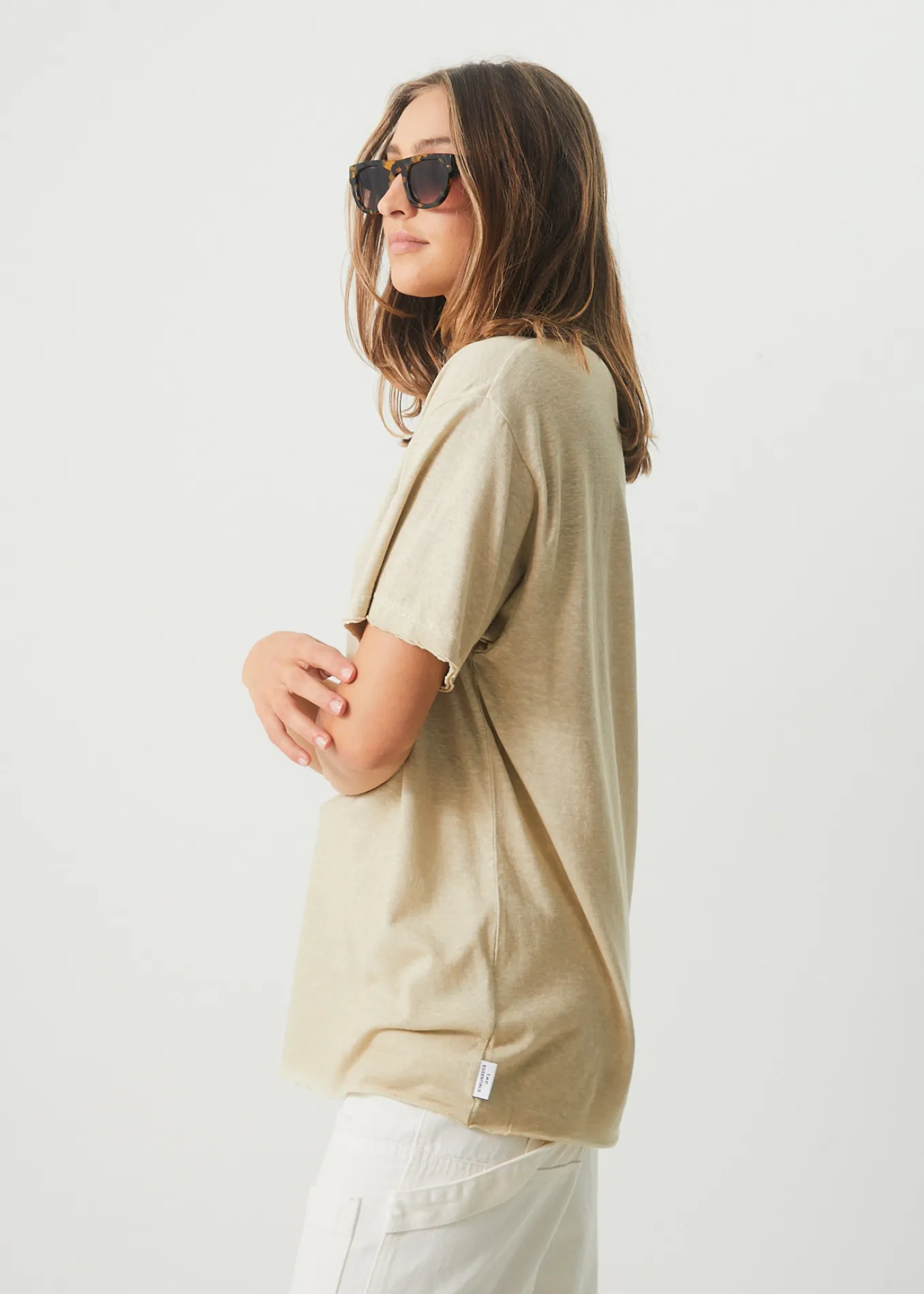 AFENDS Womens Slay - Oversized Tee - Cement sold by Afends product image thumbnail 4
