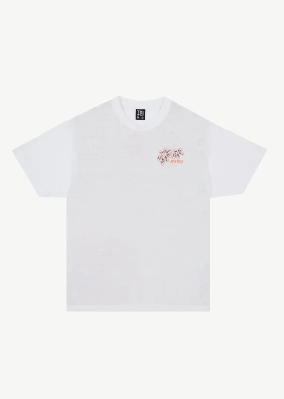 AFENDS Mens Dazed - Boxy Graphic T-Shirt - White sold by Afends