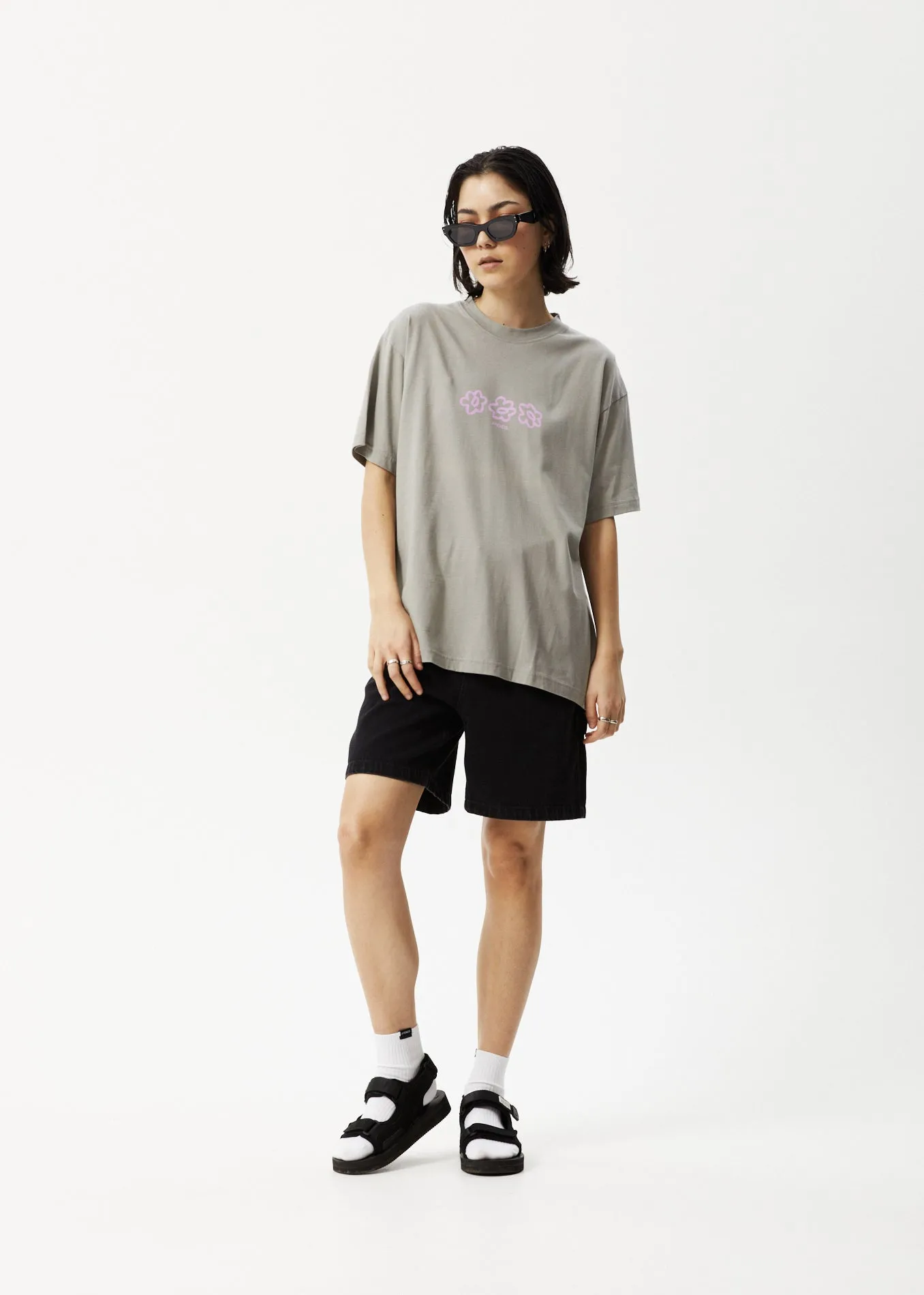 AFENDS Womens Lily Slay - Oversized Graphic T-Shirt - Olive sold by Afends product image thumbnail 3