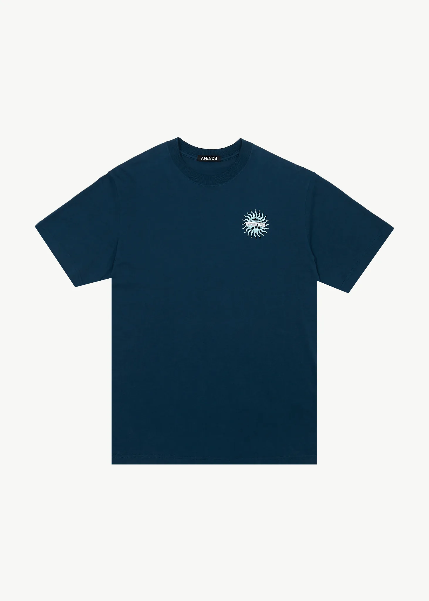 AFENDS Mens Solar Flare - Retro Fit Tee - Navy sold by Afends