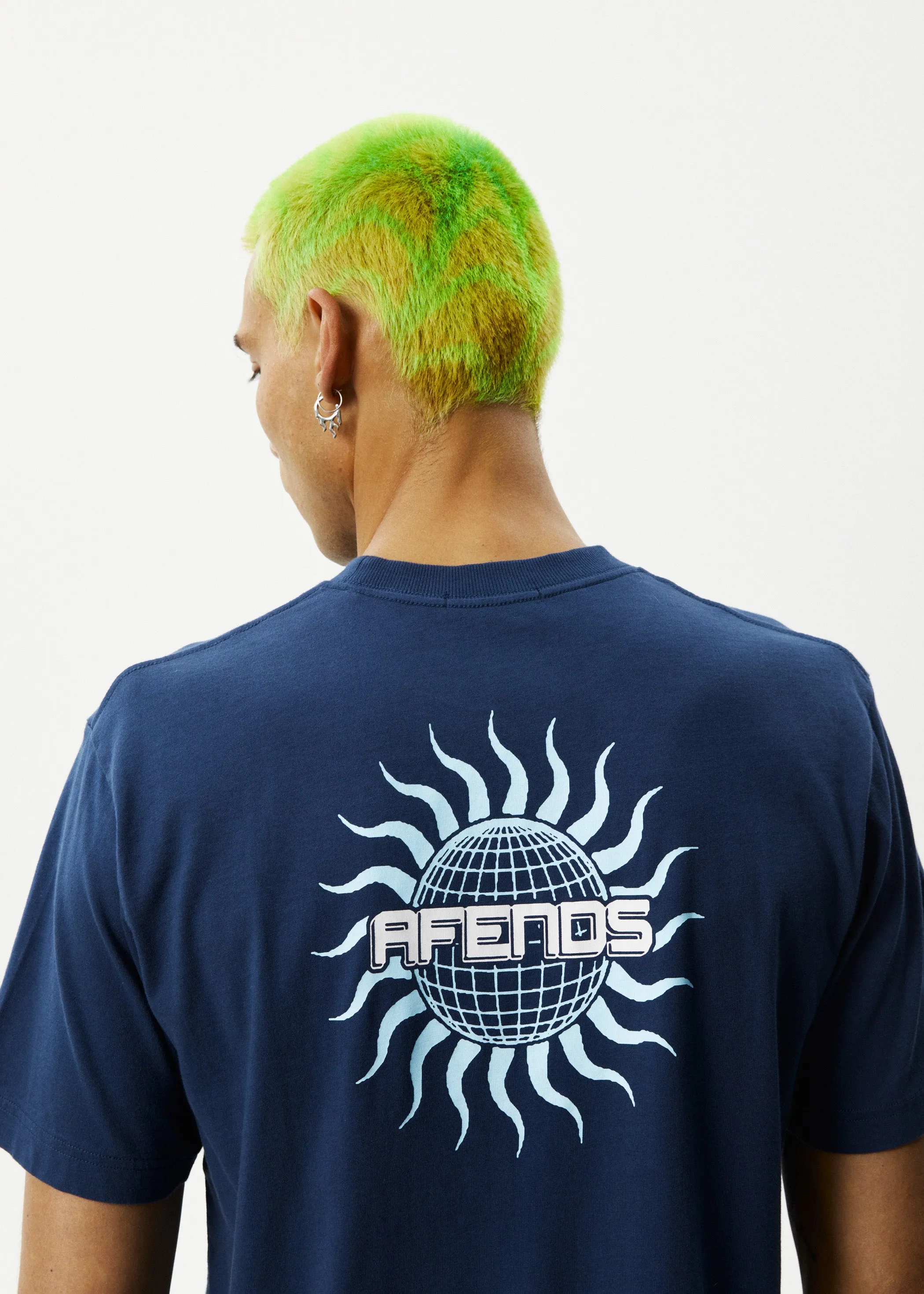 AFENDS Mens Solar Flare - Retro Fit Tee - Navy sold by Afends product image thumbnail 2