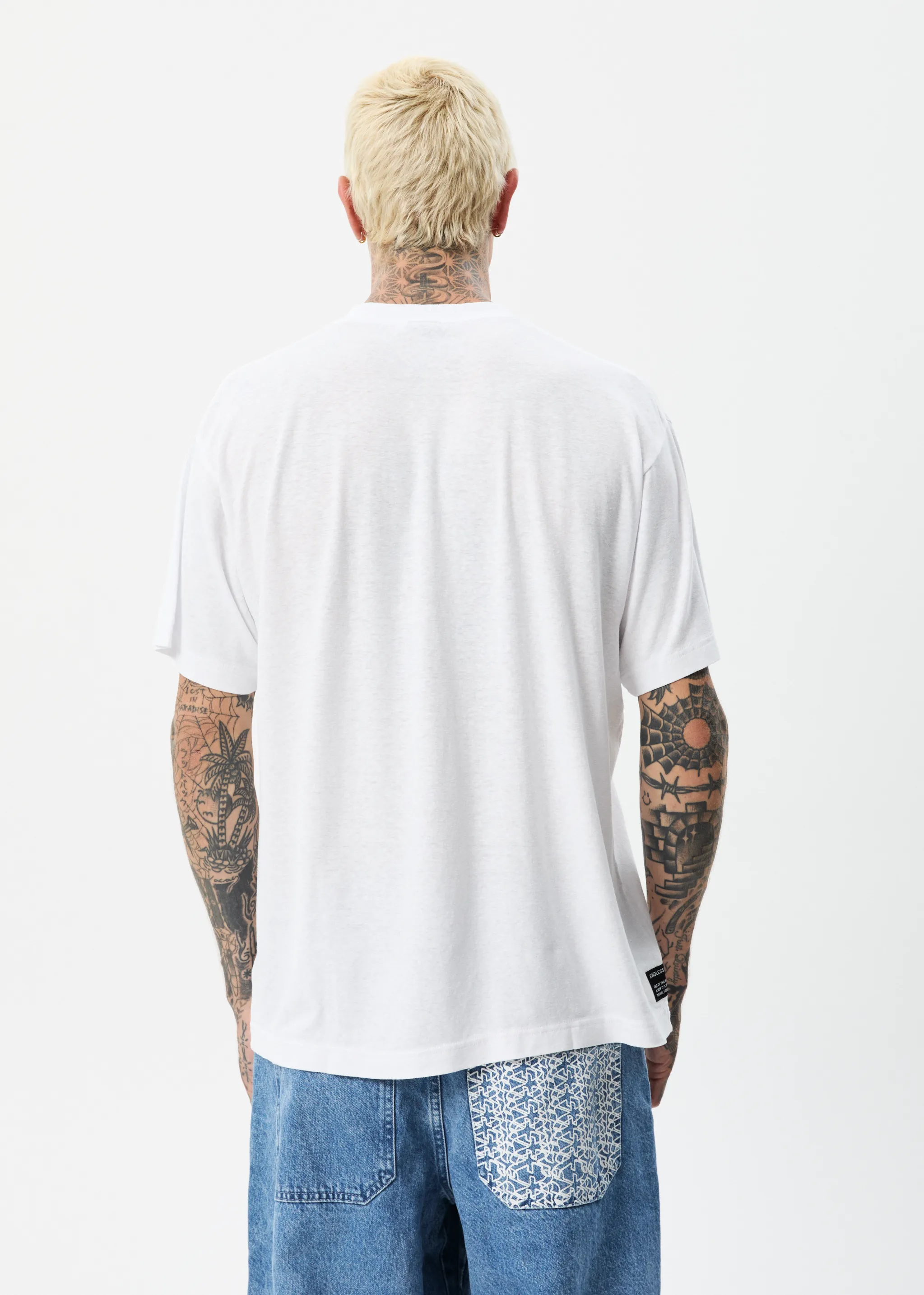 AFENDS Mens Cosmic - Boxy Graphic T-Shirt - White sold by Afends product image thumbnail 5