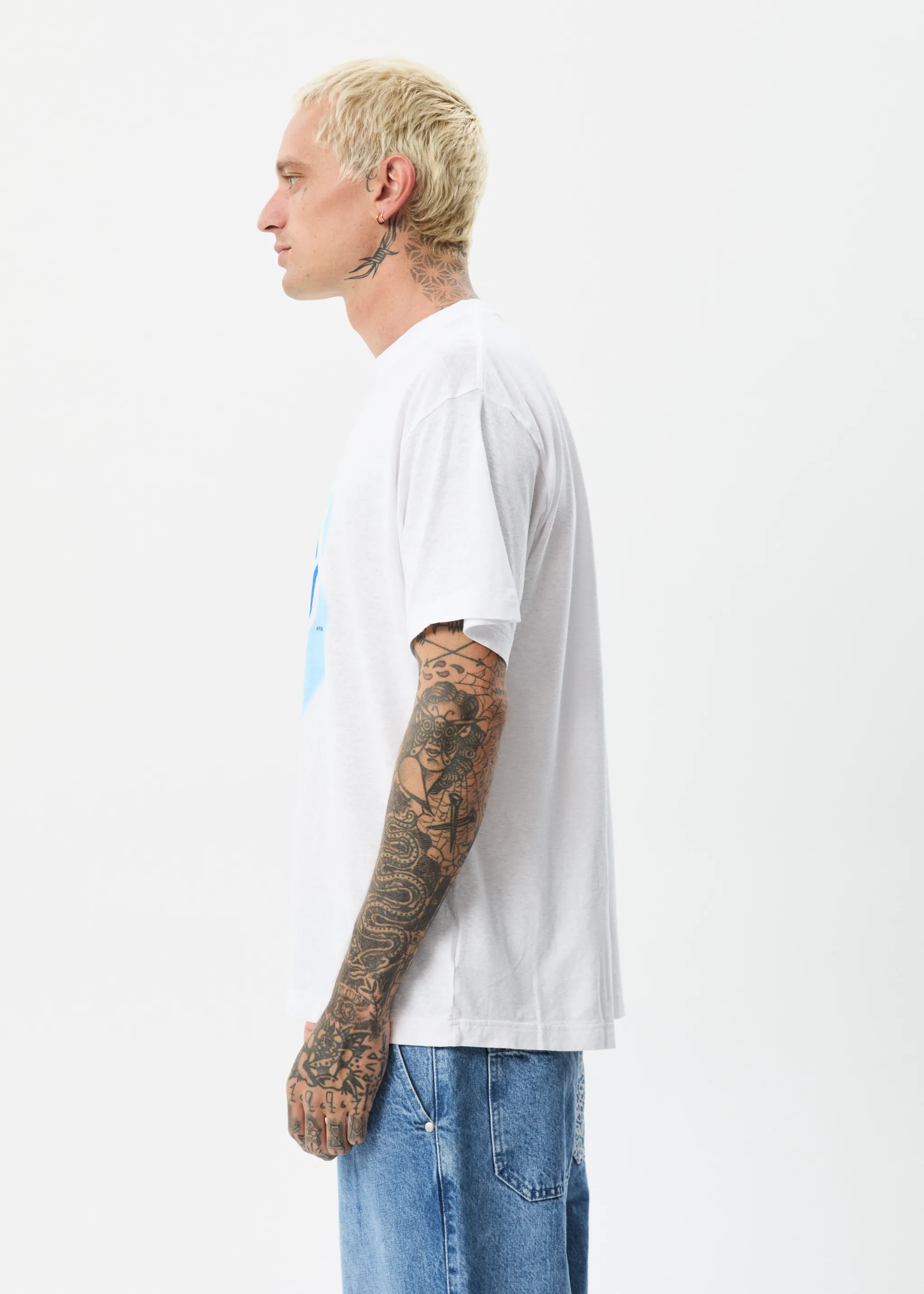 AFENDS Mens Cosmic - Boxy Graphic T-Shirt - White sold by Afends product image thumbnail 4