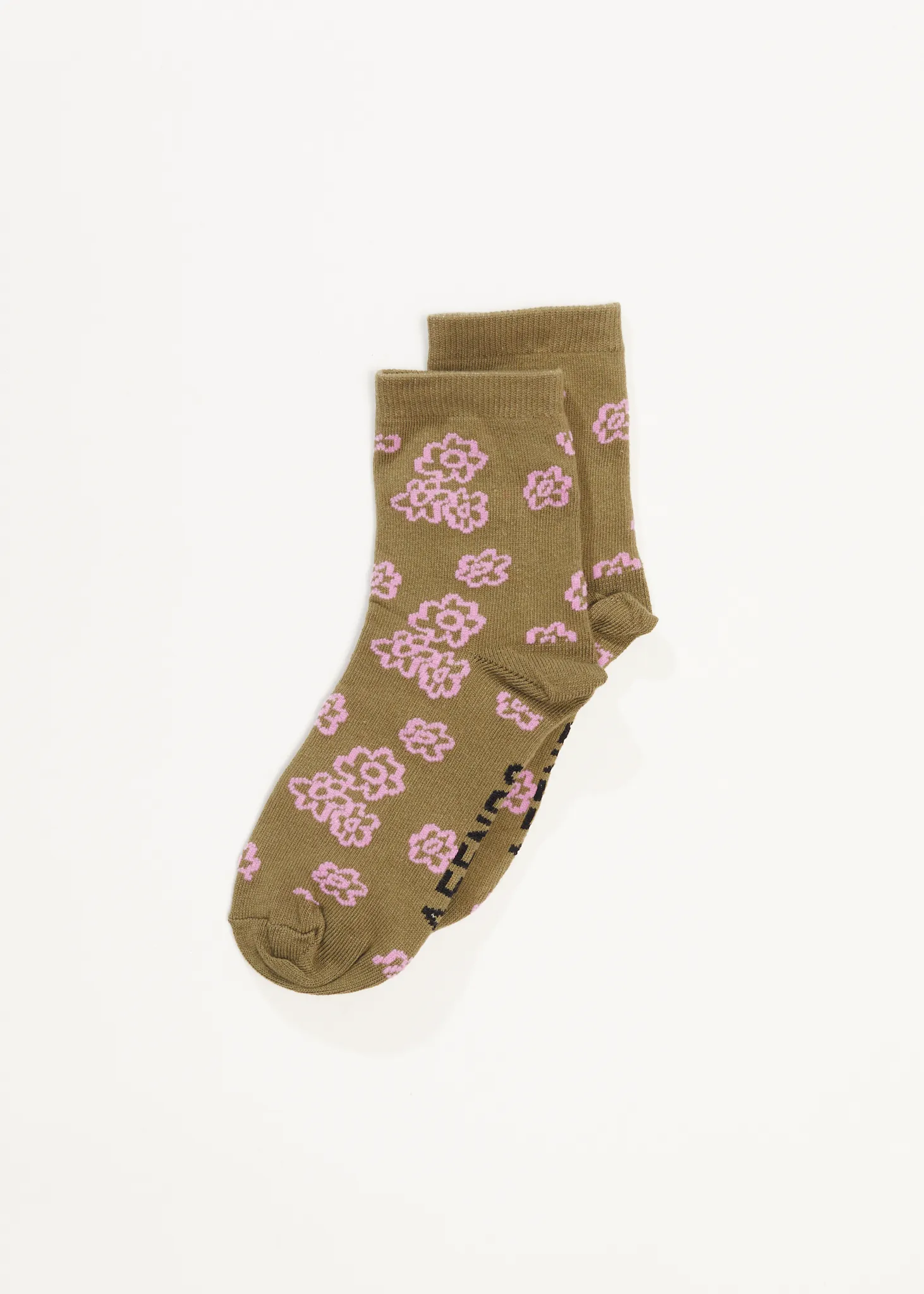 AFENDS Unisex Clara - Crew Socks - Olive sold by Afends product image thumbnail 5