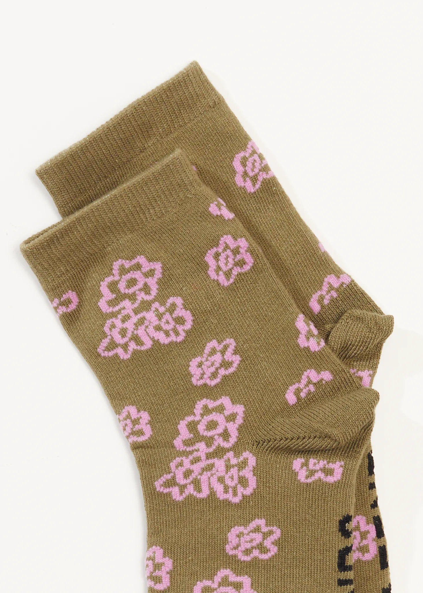 AFENDS Unisex Clara - Crew Socks - Olive sold by Afends product image thumbnail 4