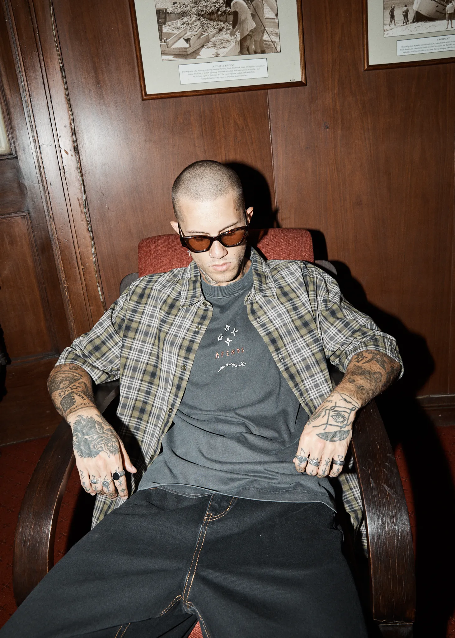 AFENDS Mens Star - Boxy Fit Tee - Stone Black sold by Afends product image thumbnail 2