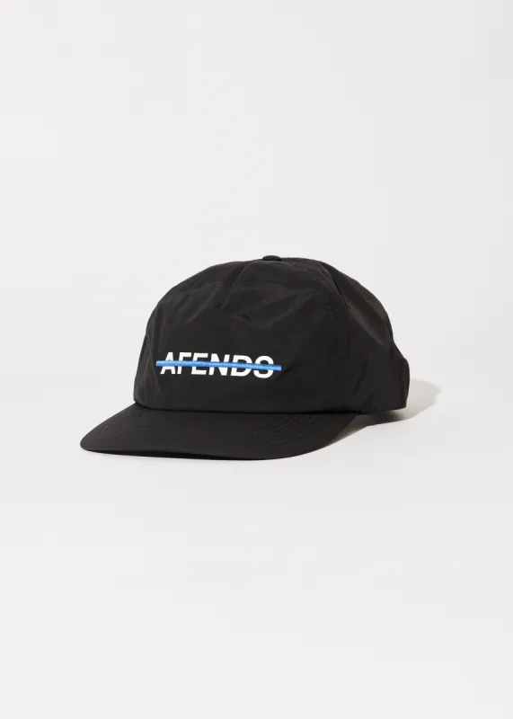 AFENDS Unisex Liquid - 5 Panel Cap - Black sold by Afends