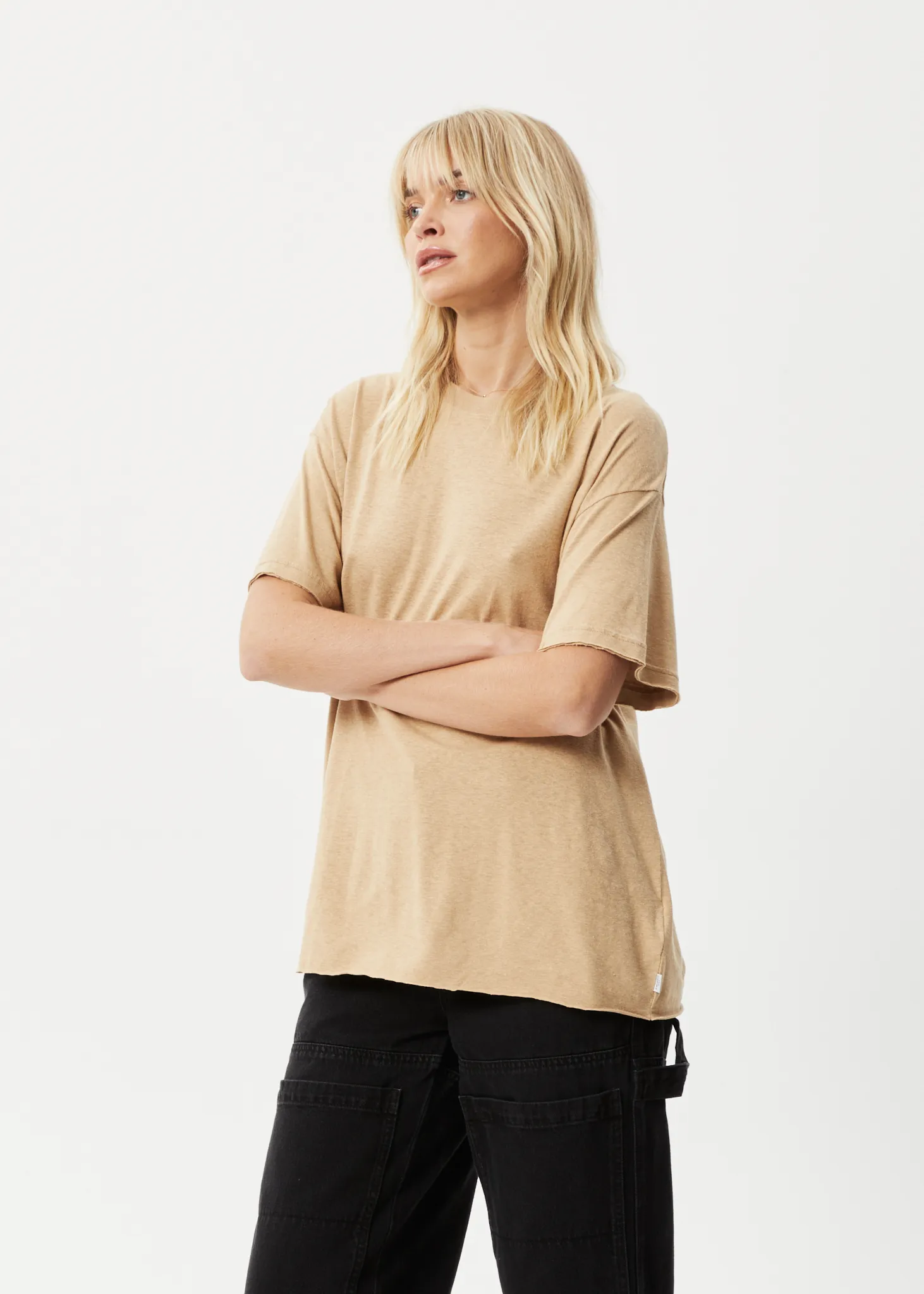 AFENDS Womens Slay - Oversized Tee - Tan sold by Afends product image thumbnail 2