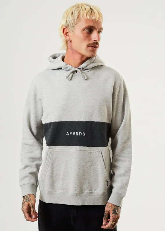 AFENDS Mens Panel - Hoodie - Grey Marle sold by Afends