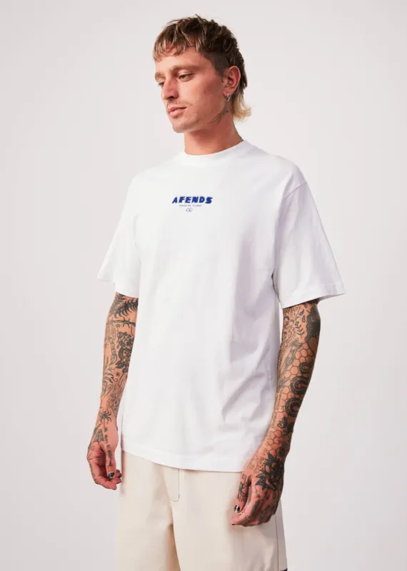 AFENDS Mens Revolution - Retro T-Shirt - White sold by Afends
