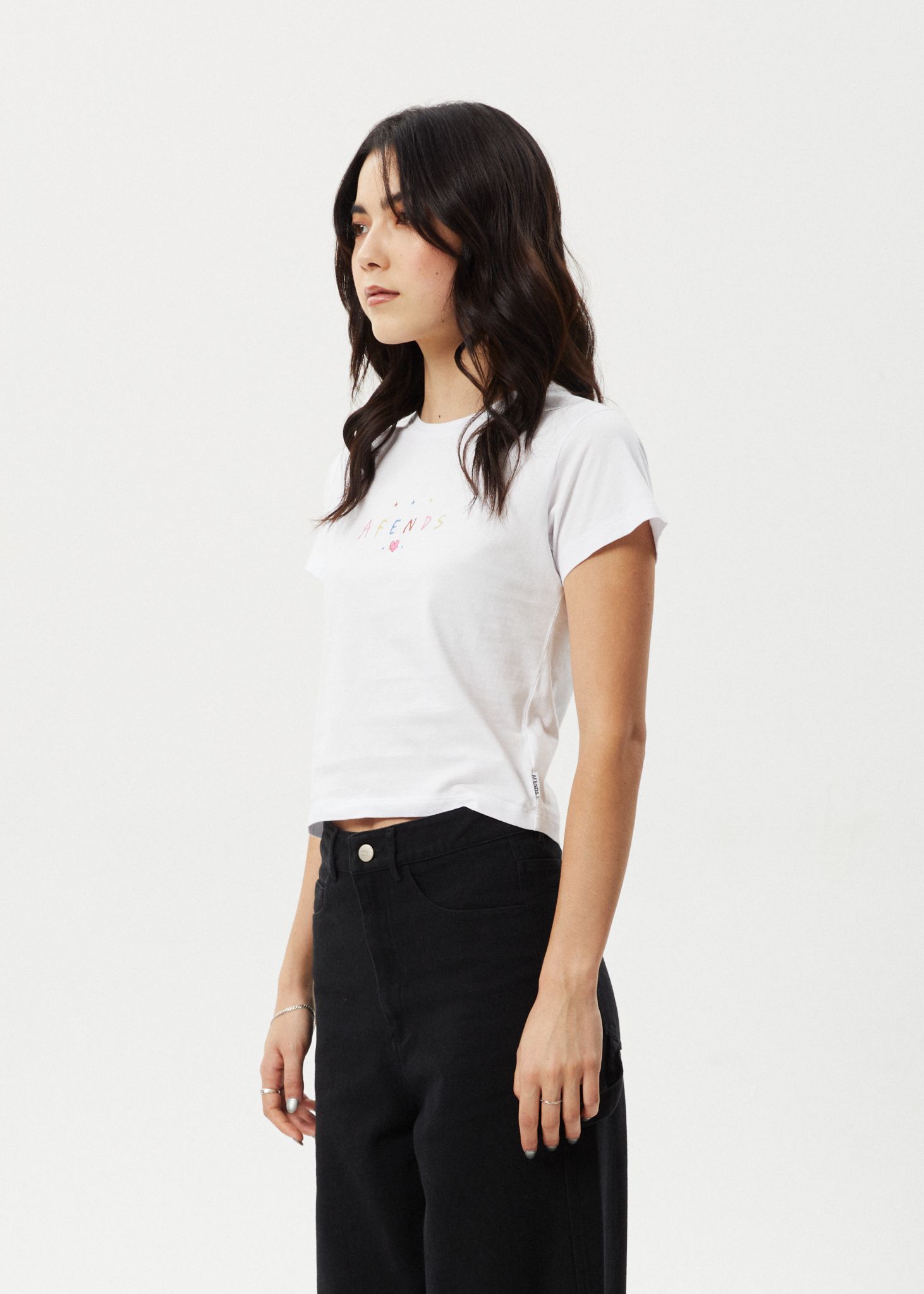 Afends Womens Funhouse - Baby Tee - White sold by Afends product image thumbnail 3