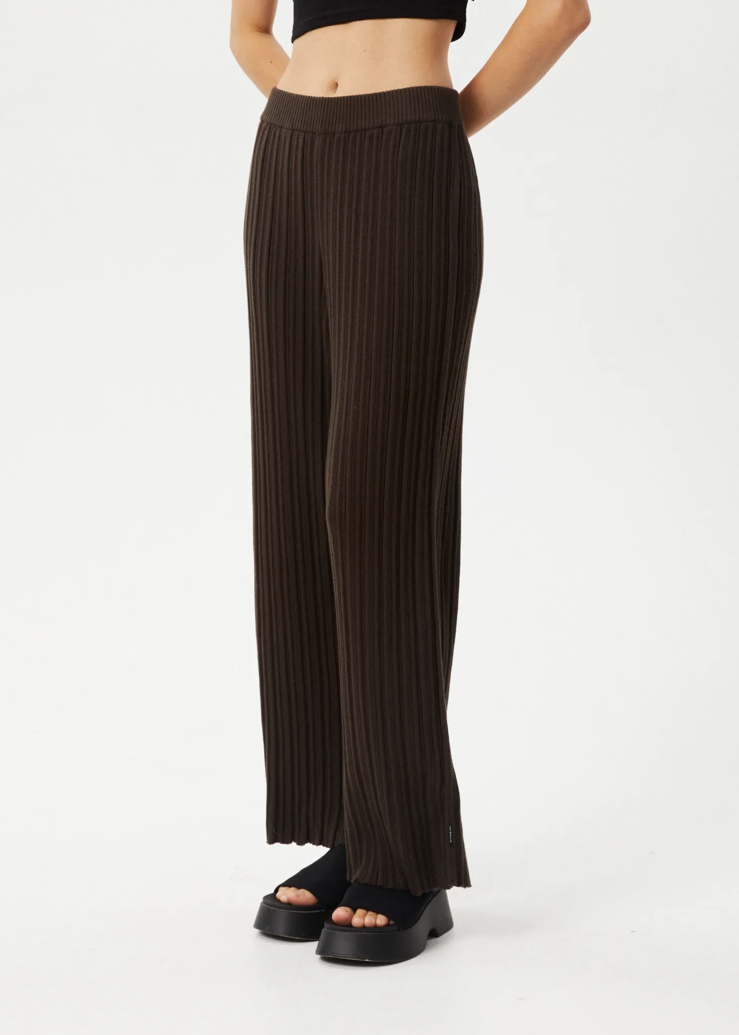 AFENDS Womens Landed - Knit Pant - Coffee sold by Afends product image thumbnail 3