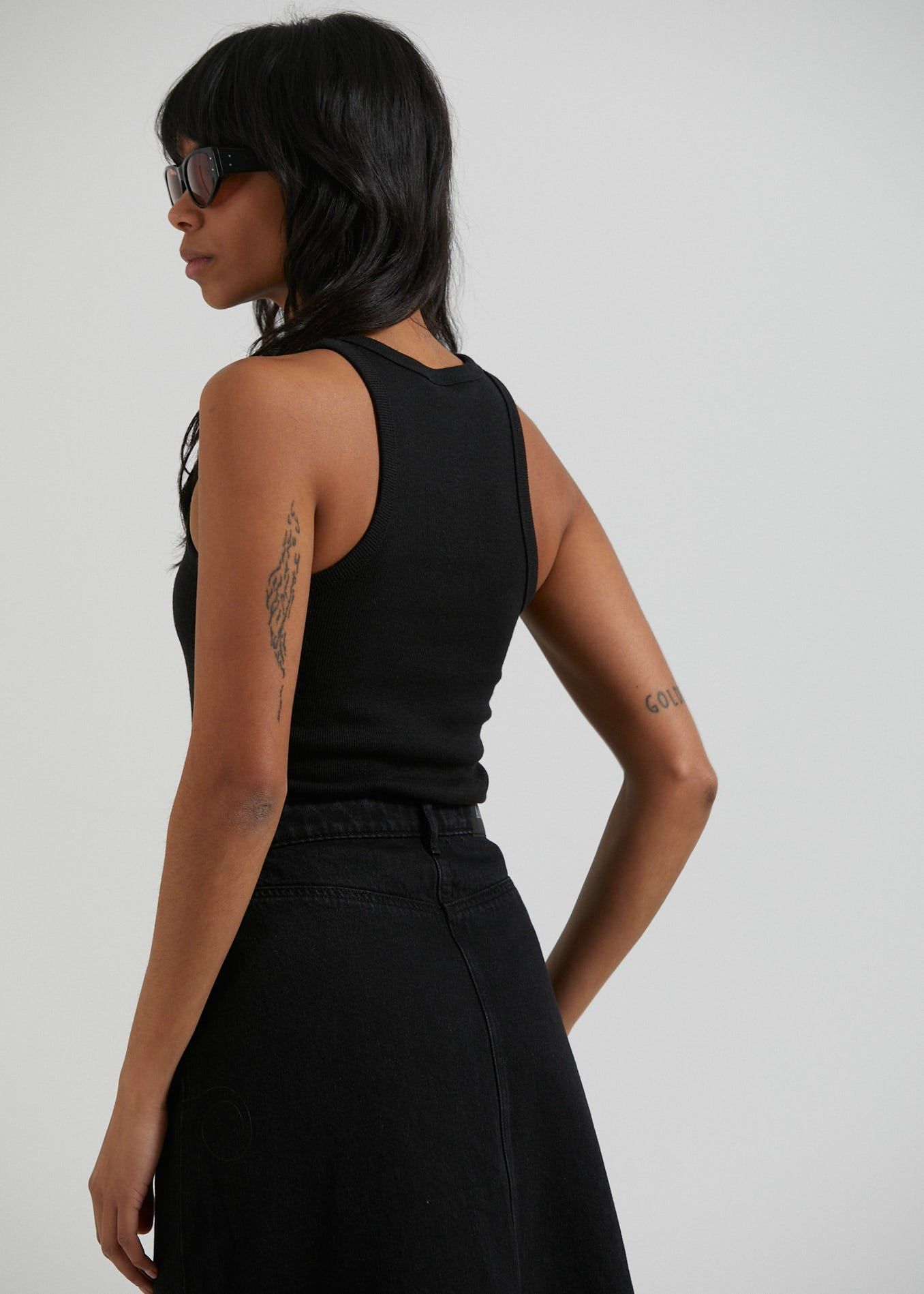 Afends Womens Lydia - Hemp Ribbed Singlet - Black sold by Afends product image thumbnail 5