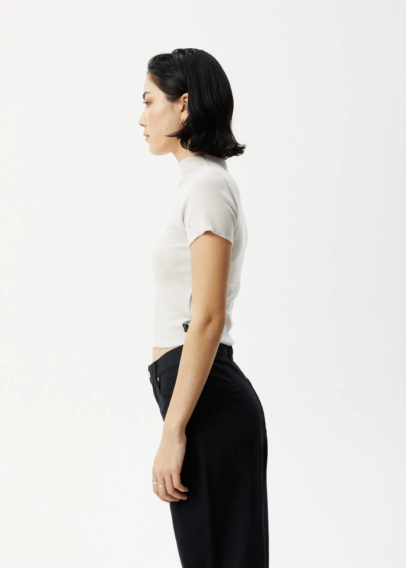 AFENDS Iconic - Ribbed T-Shirt - Off White sold by Afends product image thumbnail 3