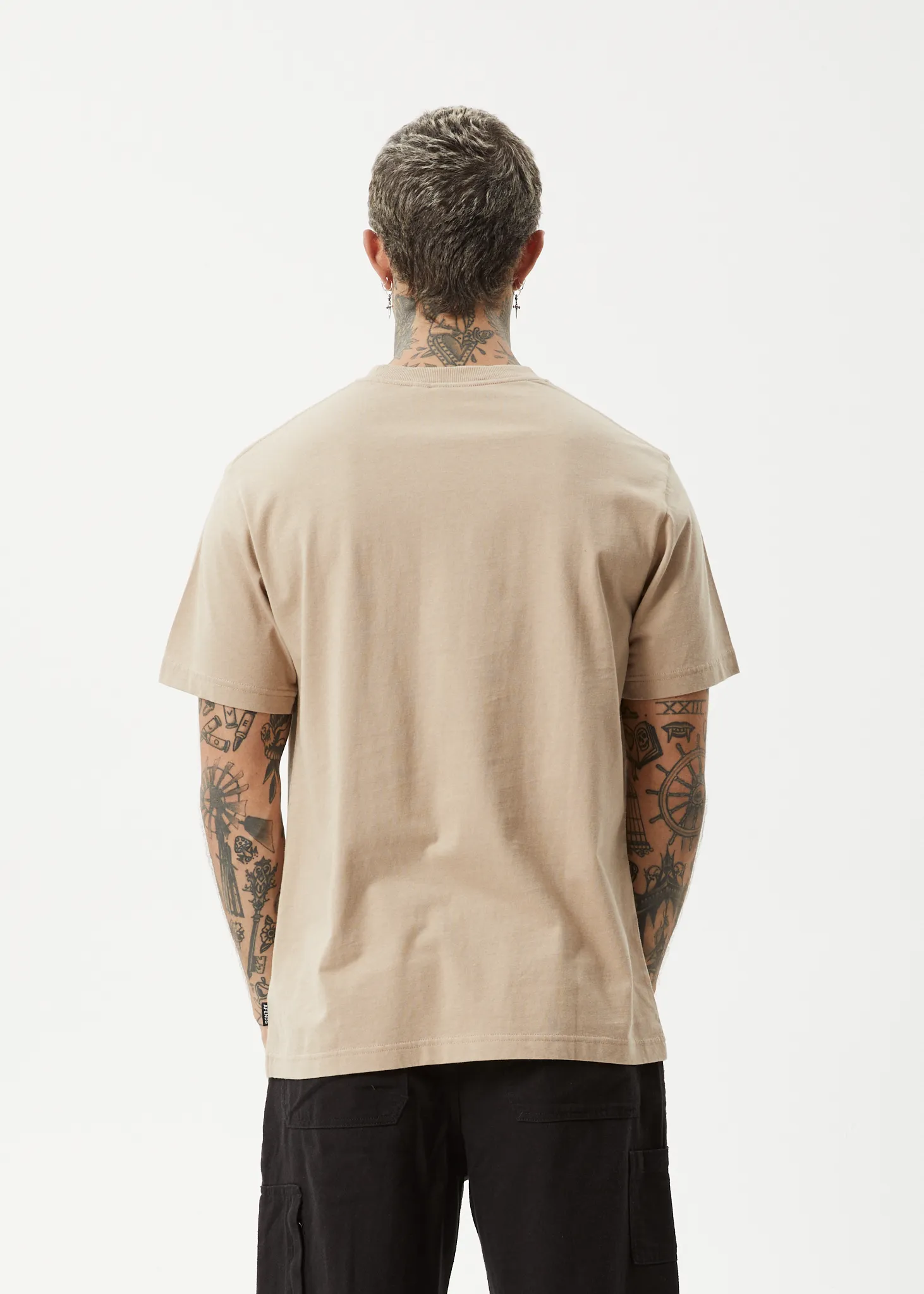 AFENDS Mens Vinyl - Retro Tee - Taupe sold by Afends product image thumbnail 4