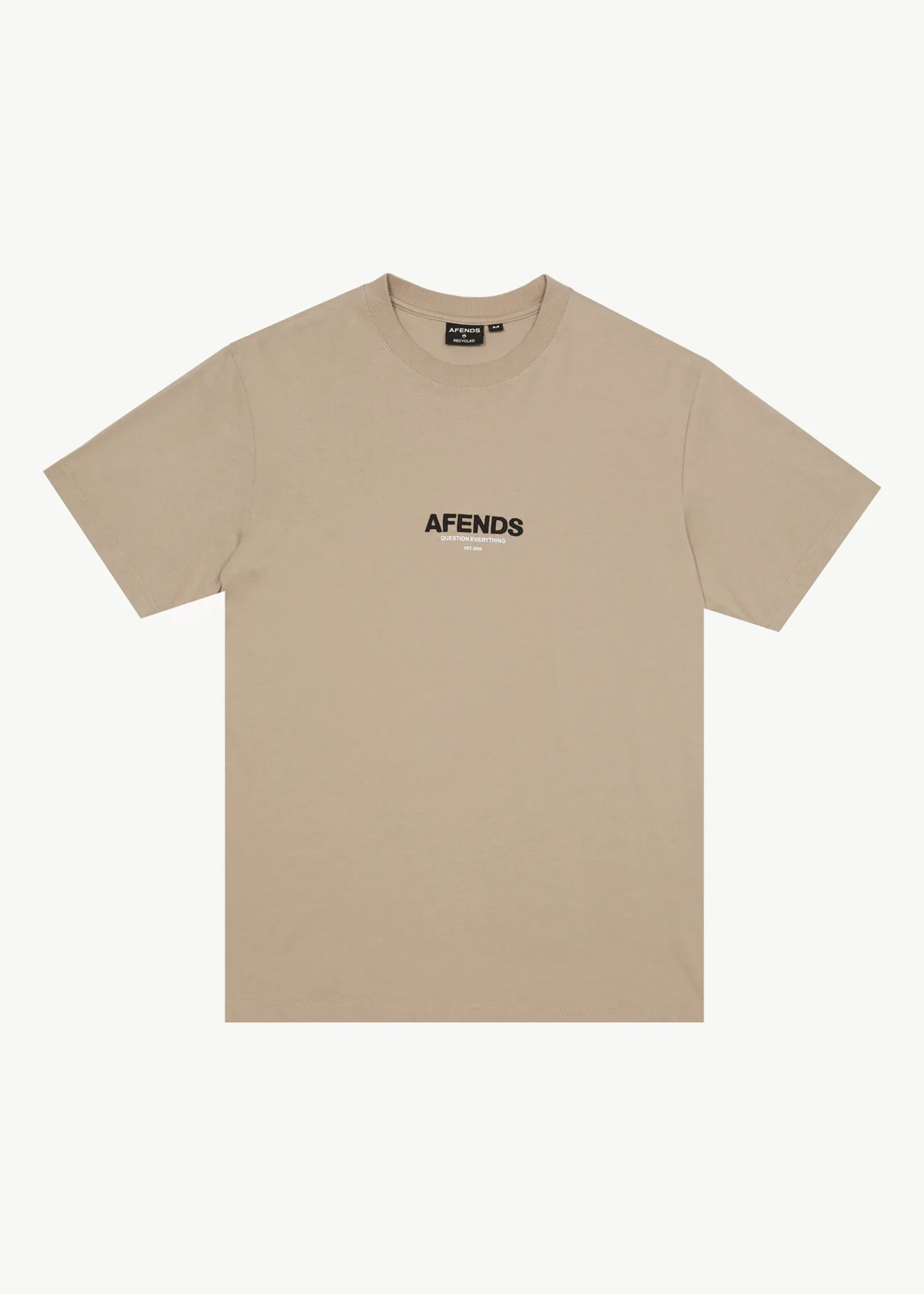 AFENDS Mens Vinyl - Retro Tee - Taupe sold by Afends