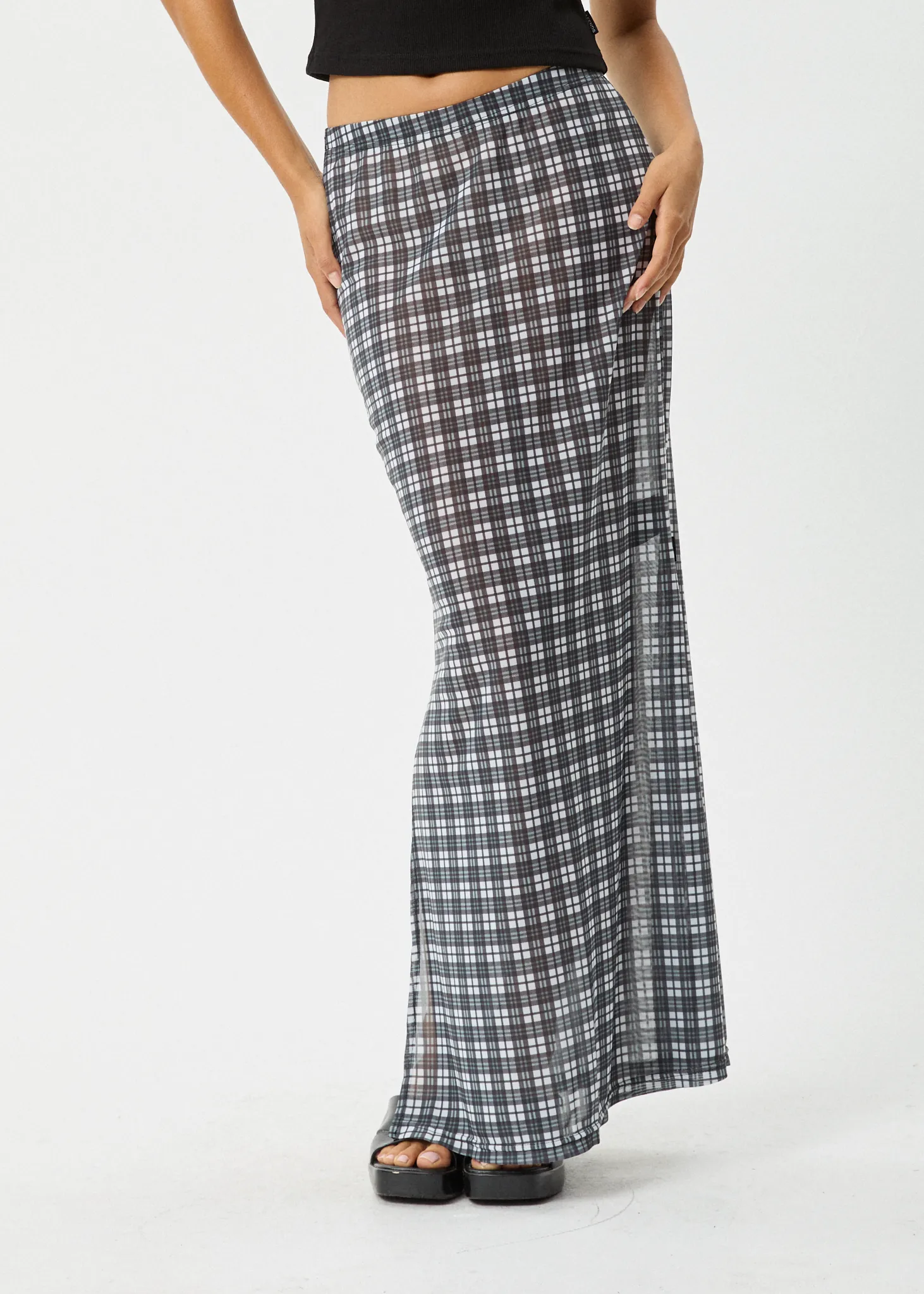 AFENDS Womens Asher - Sheer Maxi Skirt - Black sold by Afends product image thumbnail 3