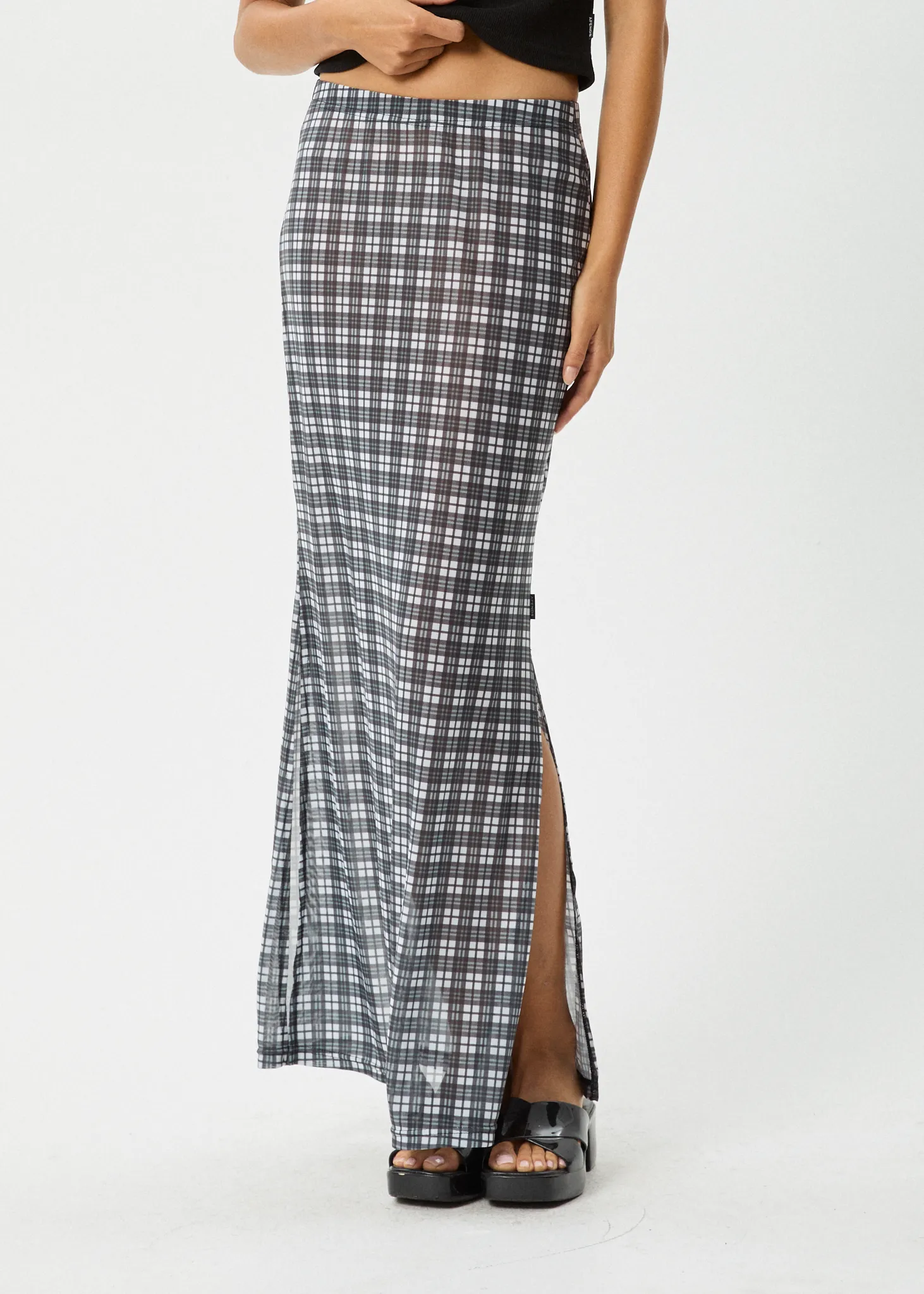 AFENDS Womens Asher - Sheer Maxi Skirt - Black sold by Afends product image thumbnail 5