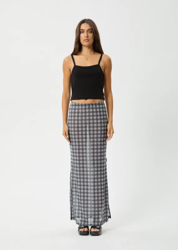 AFENDS Womens Asher - Sheer Maxi Skirt - Black sold by Afends