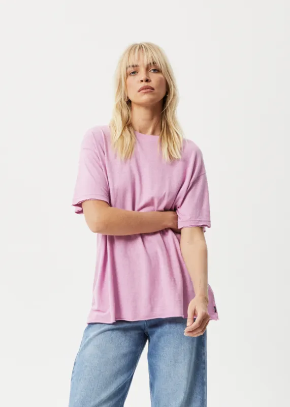 AFENDS Womens Slay - Oversized Tee - Candy sold by Afends
