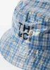AFENDS Unisex Porcelain - Check Coated Bucket Hat - Electric Blue sold by Afends