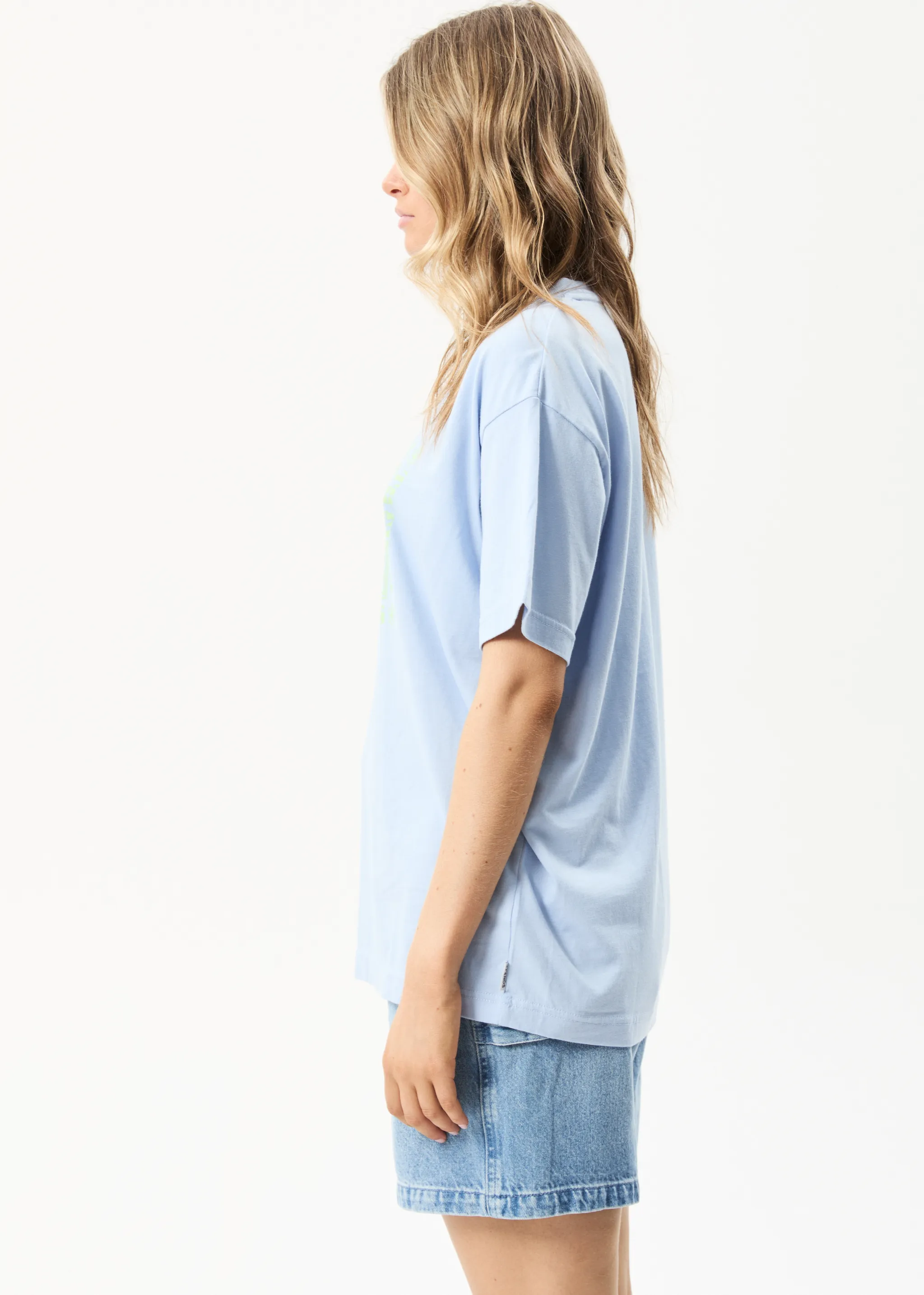 AFENDS Womens To Grow - Oversized Graphic T-Shirt - Powder Blue sold by Afends product image thumbnail 4