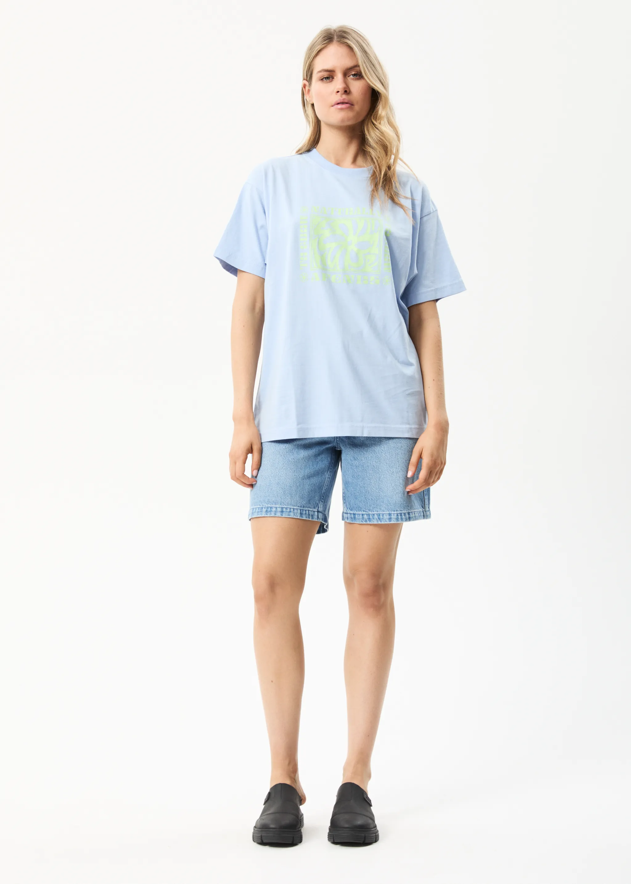 AFENDS Womens To Grow - Oversized Graphic T-Shirt - Powder Blue sold by Afends product image thumbnail 3