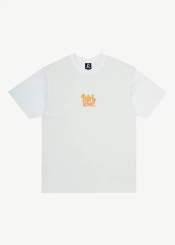 AFENDS Mens Psychedelic - Retro Graphic T-Shirt - White sold by Afends