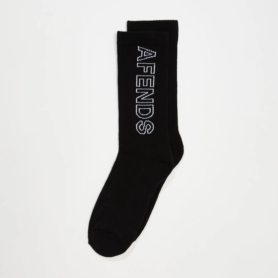 AFENDS Unisex Outline - Crew Socks - Black sold by Afends product image thumbnail 4