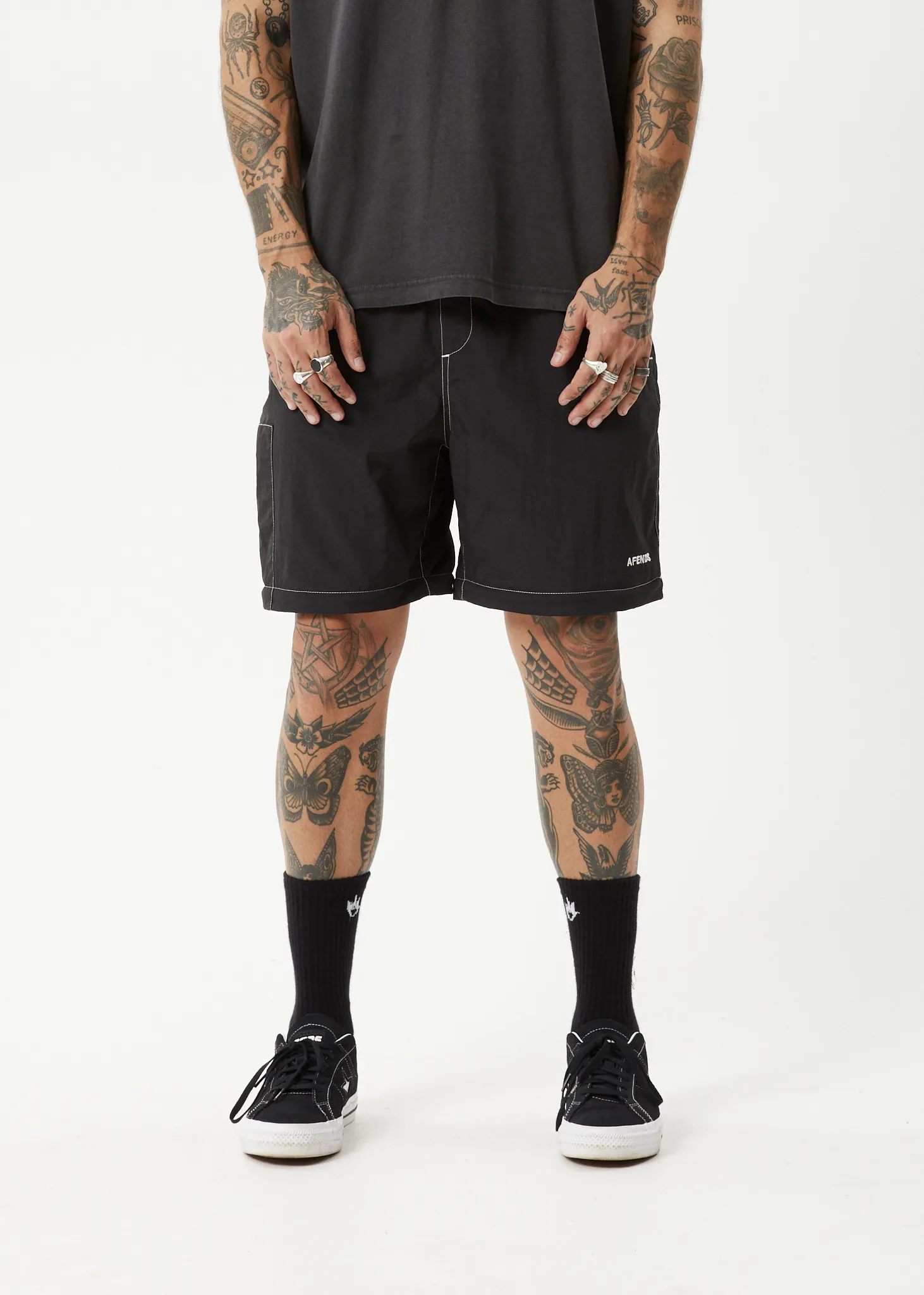 AFENDS Mens Valley - Zip Off Spray Pant - Black sold by Afends product image thumbnail 4