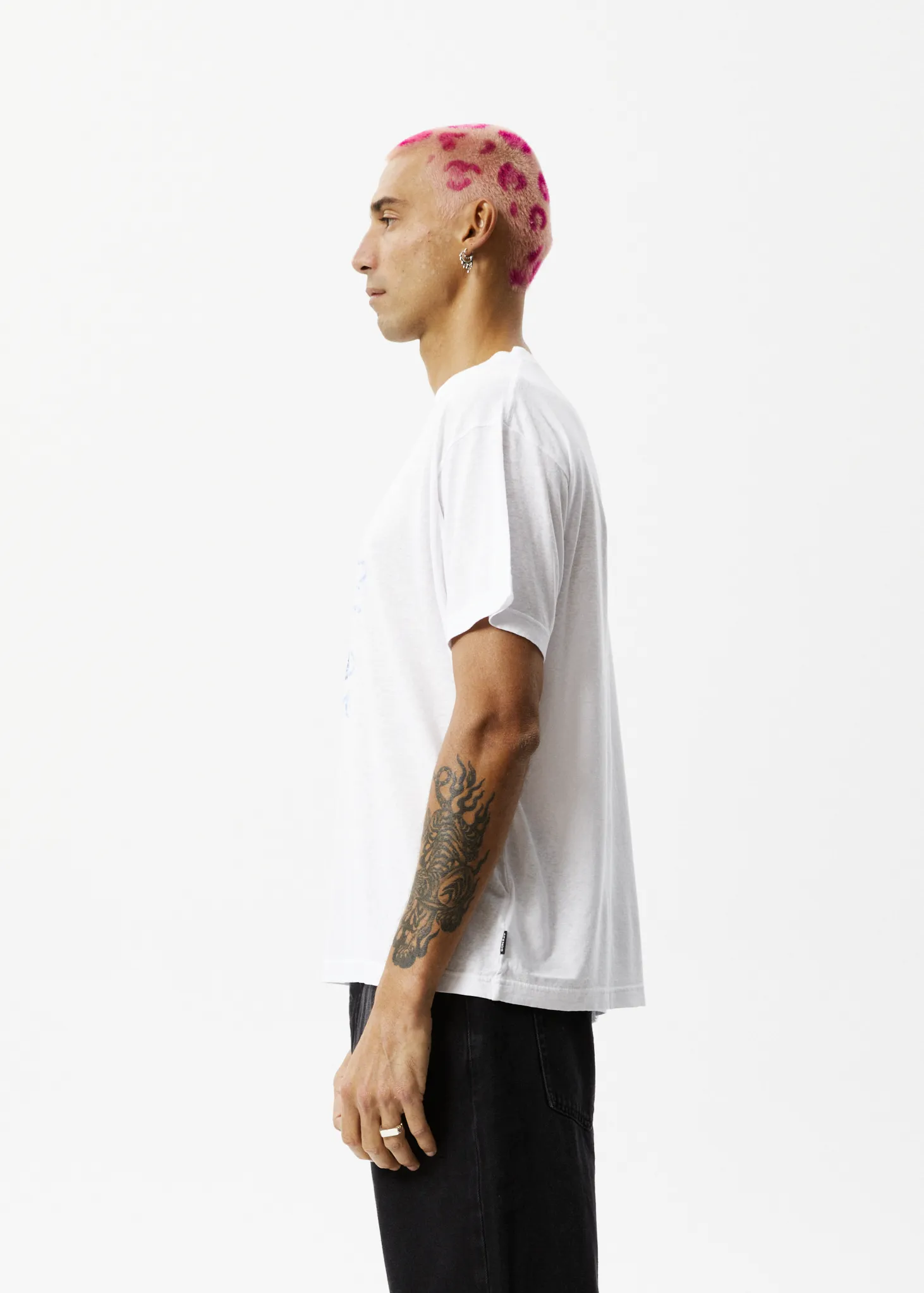 AFENDS Mens Waterfall - Boxy Graphic T-Shirt - White sold by Afends product image thumbnail 4