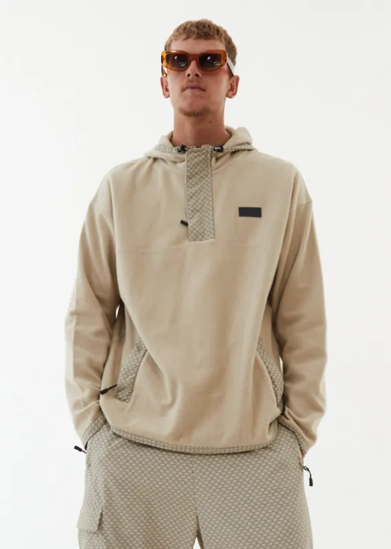 AFENDS Unisex Anthology - Reverse Fleece Hoodie - Cement sold by Afends