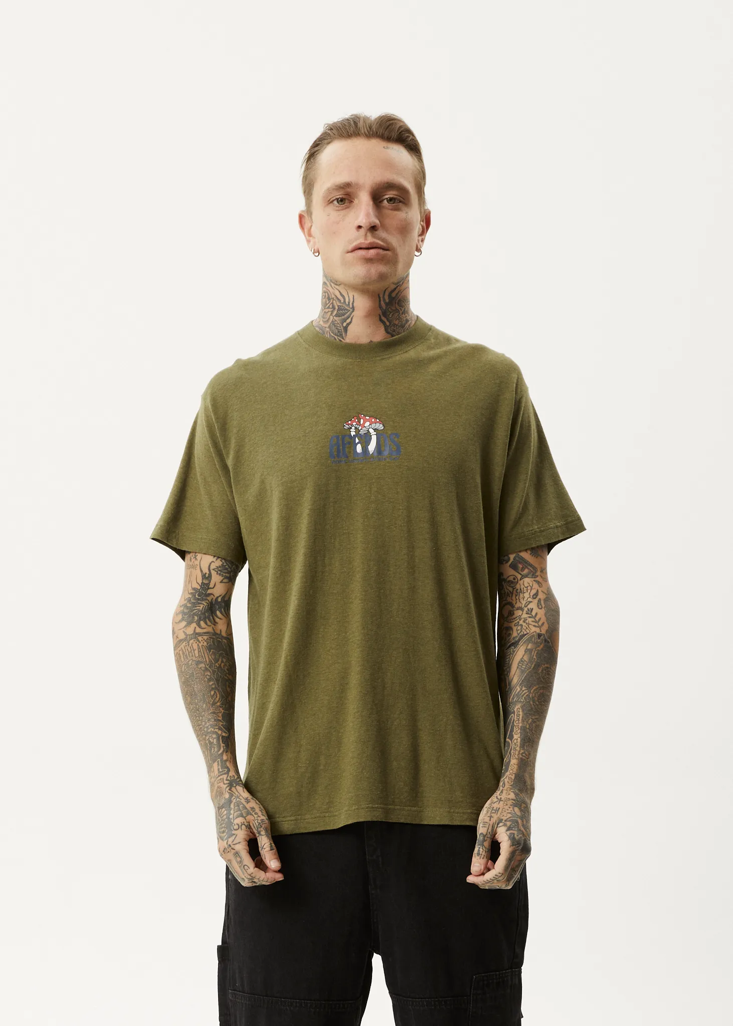 AFENDS Mens Let It Grow - Boxy Tee - Military sold by Afends product image thumbnail 2