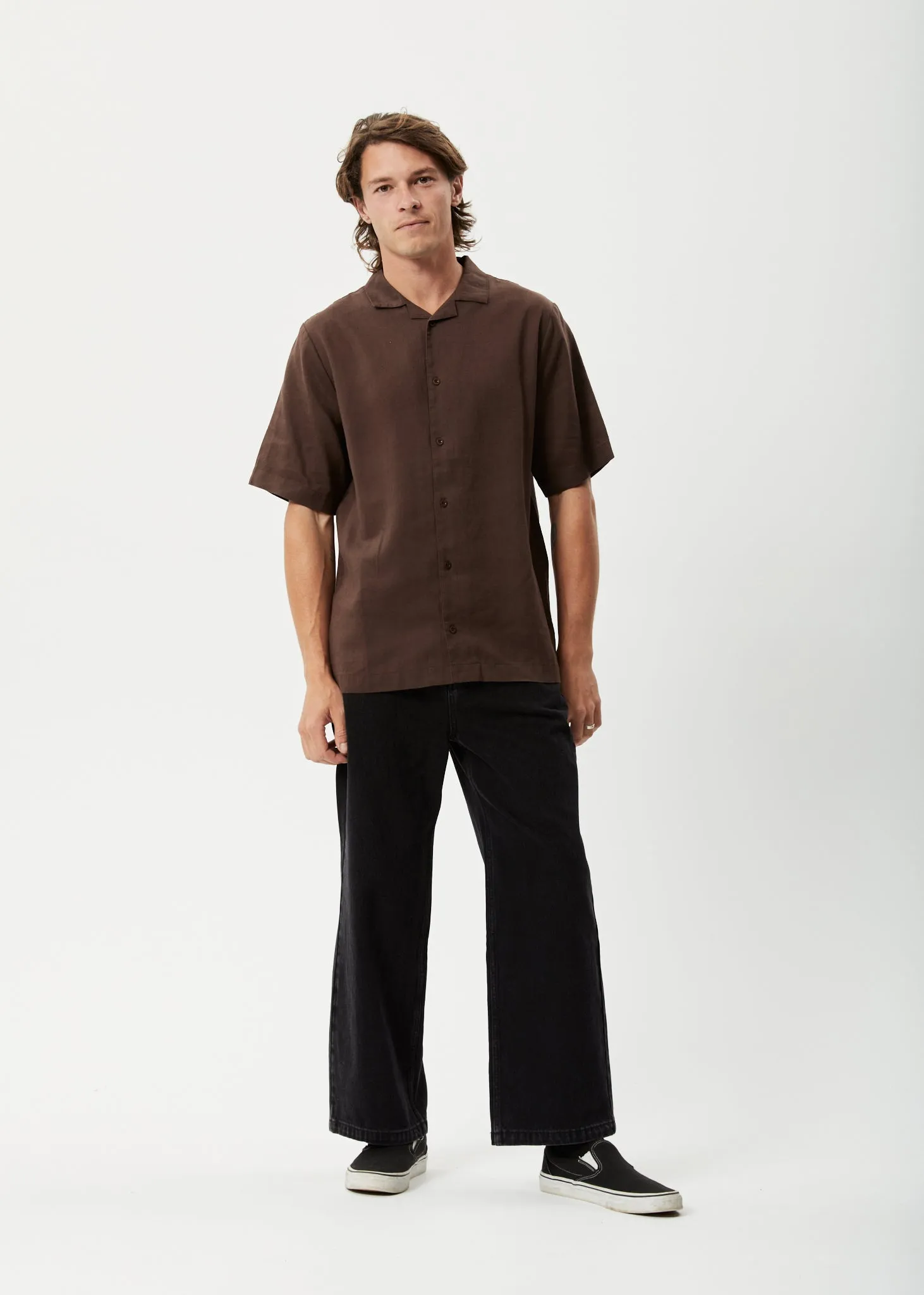 AFENDS Mens Daily - Cuban Shorts Sleeve Shirt - Earth sold by Afends product image thumbnail 3
