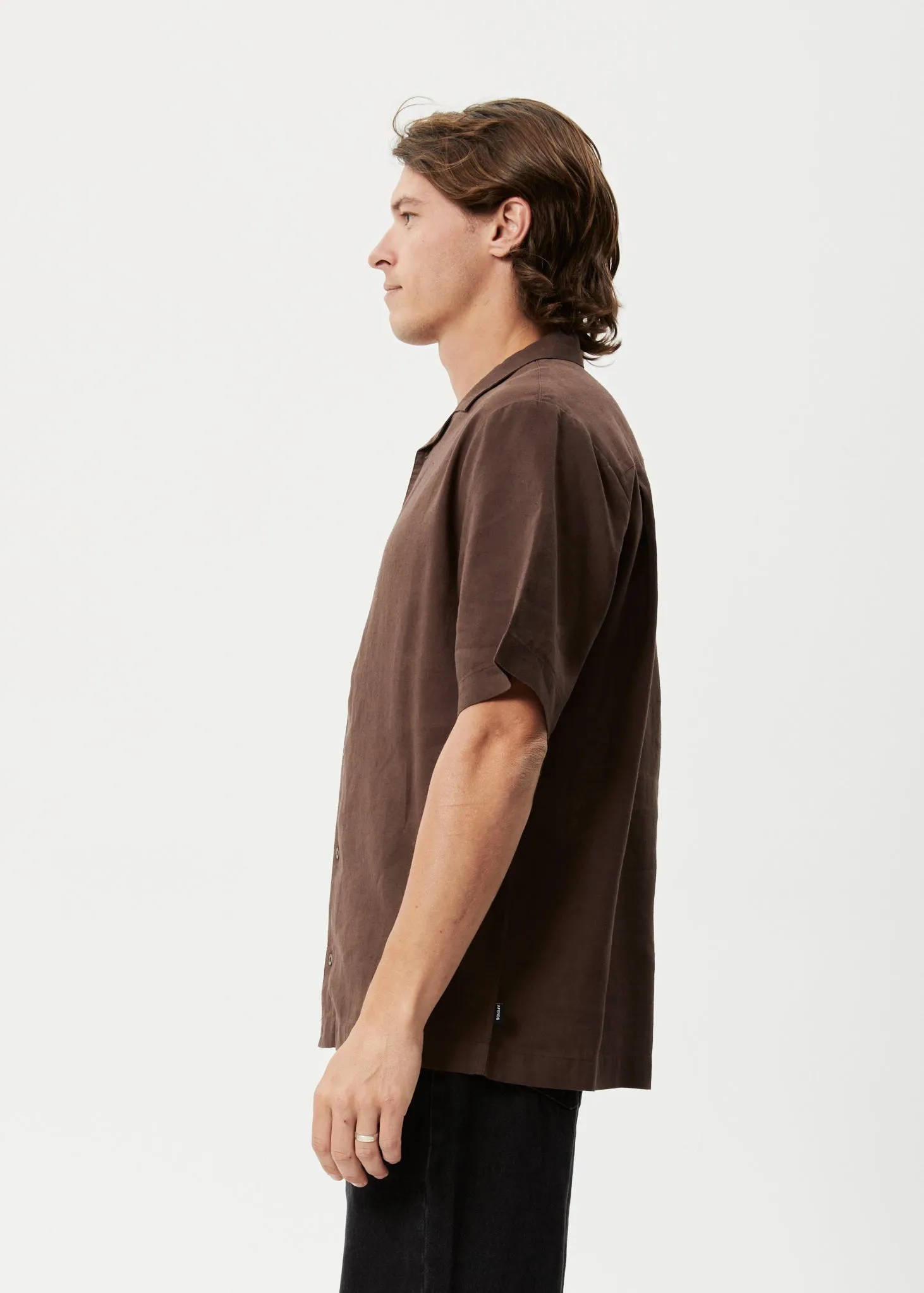AFENDS Mens Daily - Cuban Shorts Sleeve Shirt - Earth sold by Afends product image thumbnail 4