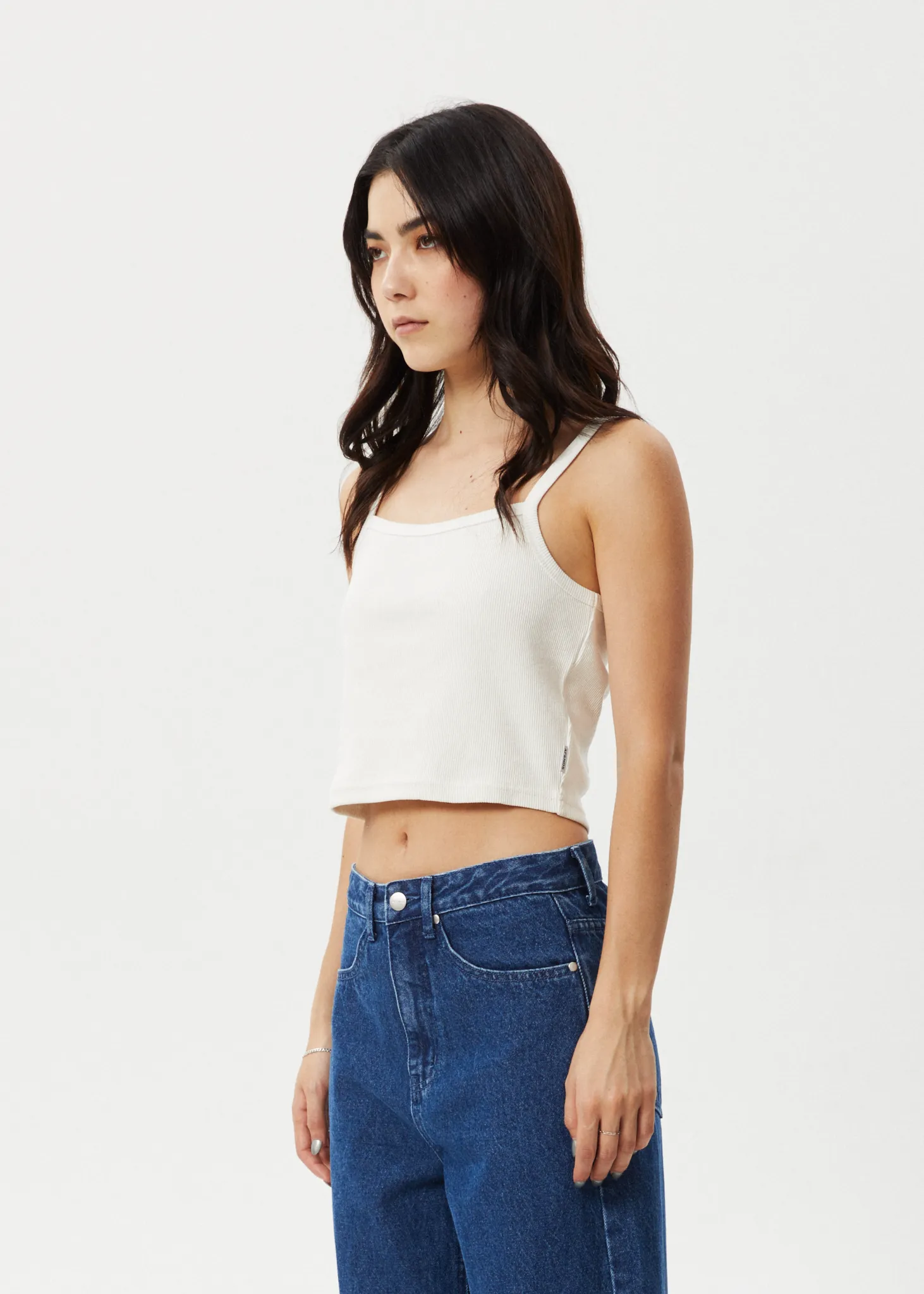 AFENDS Womens Taylor - Rib Singlet - White sold by Afends product image thumbnail 4