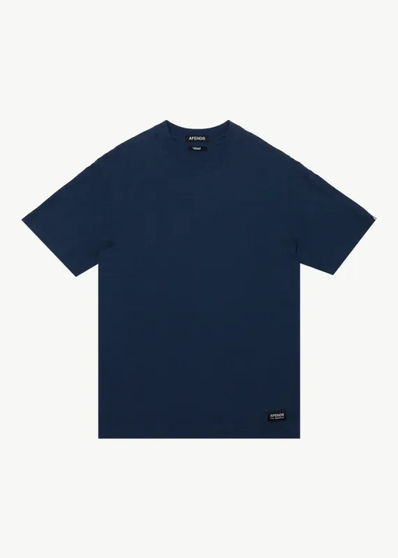 AFENDS Mens Classic - Retro T-Shirt - Navy sold by Afends