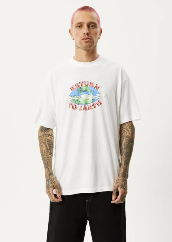 AFENDS Unisex Orbital - Unisex Boxy Graphic T-Shirt - White sold by Afends
