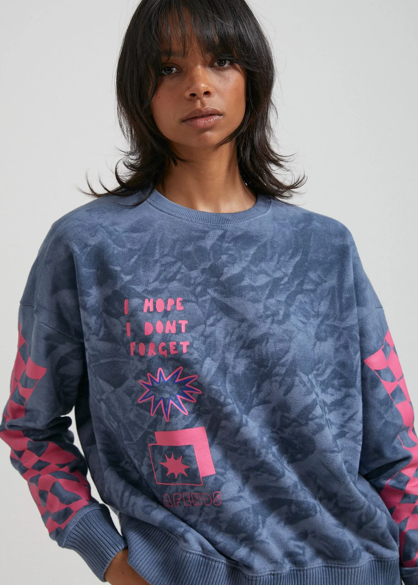 AFENDS Womens All Or Nothing - Hemp Slouchy Crew - Storm sold by Afends product image thumbnail 3