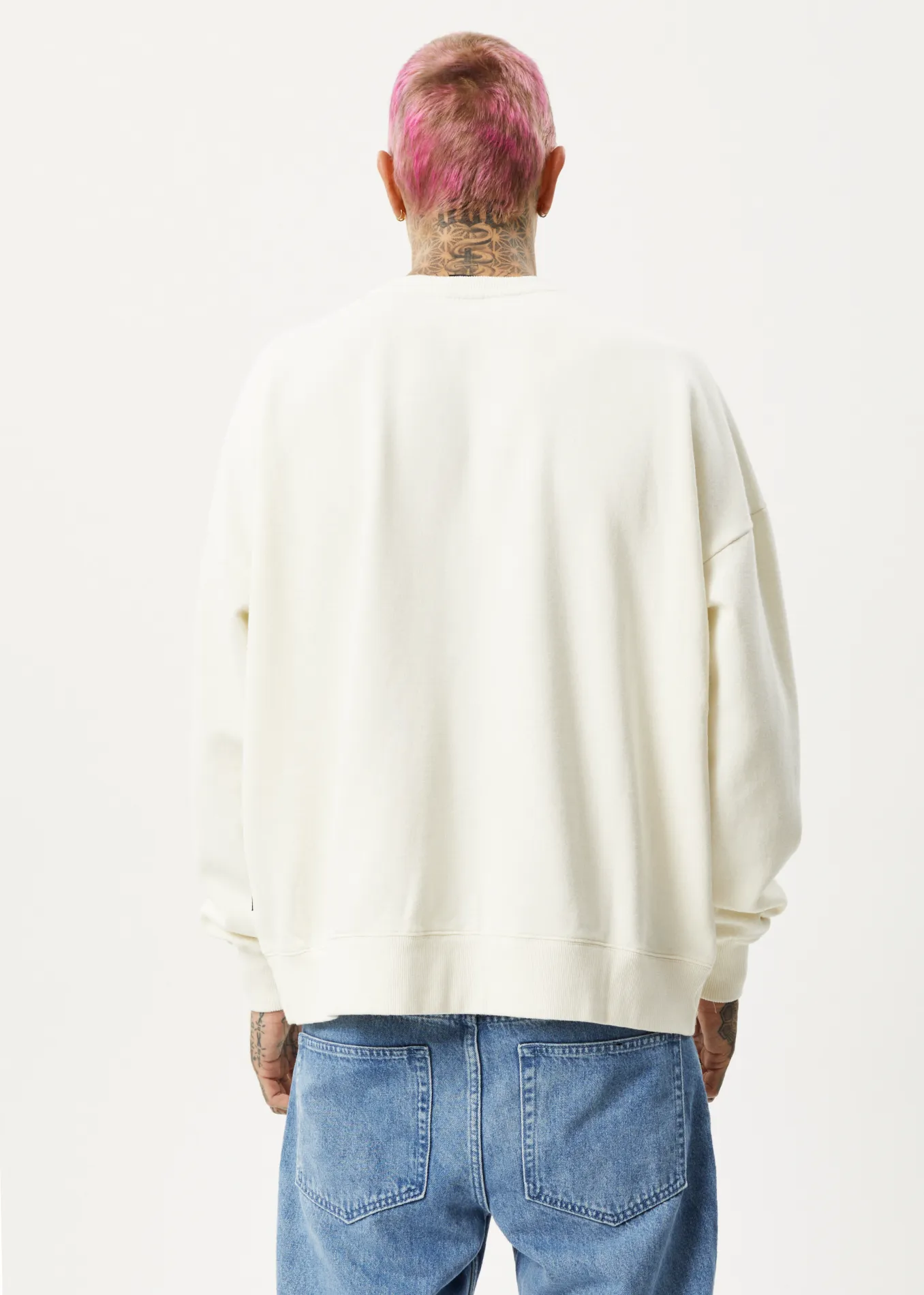 AFENDS Unisex Vacancy - Unisex Crew Neck Jumper - Off White sold by Afends product image thumbnail 5