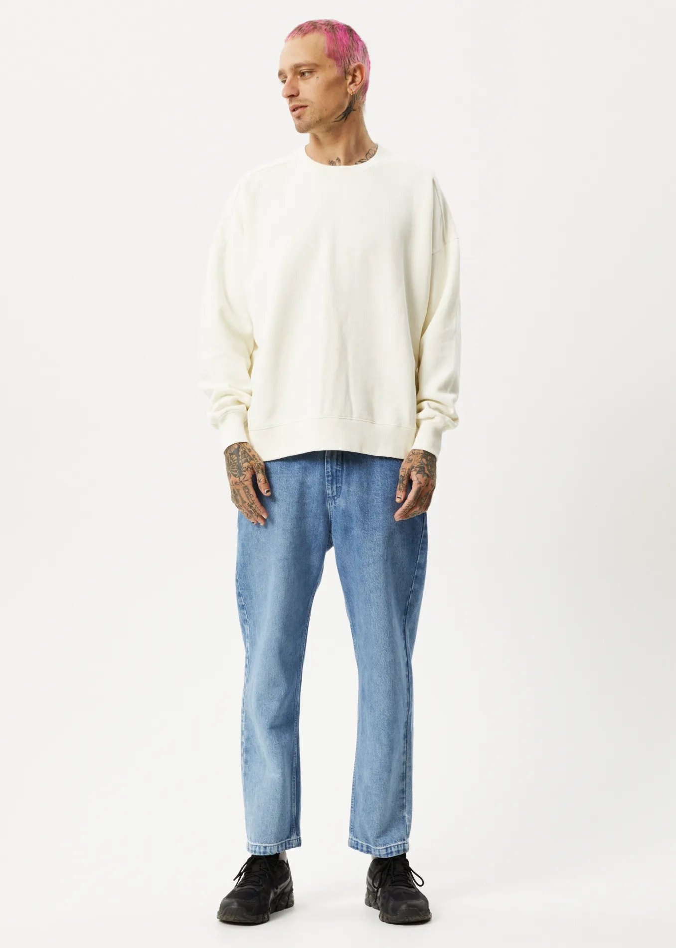 AFENDS Unisex Vacancy - Unisex Crew Neck Jumper - Off White sold by Afends product image thumbnail 3