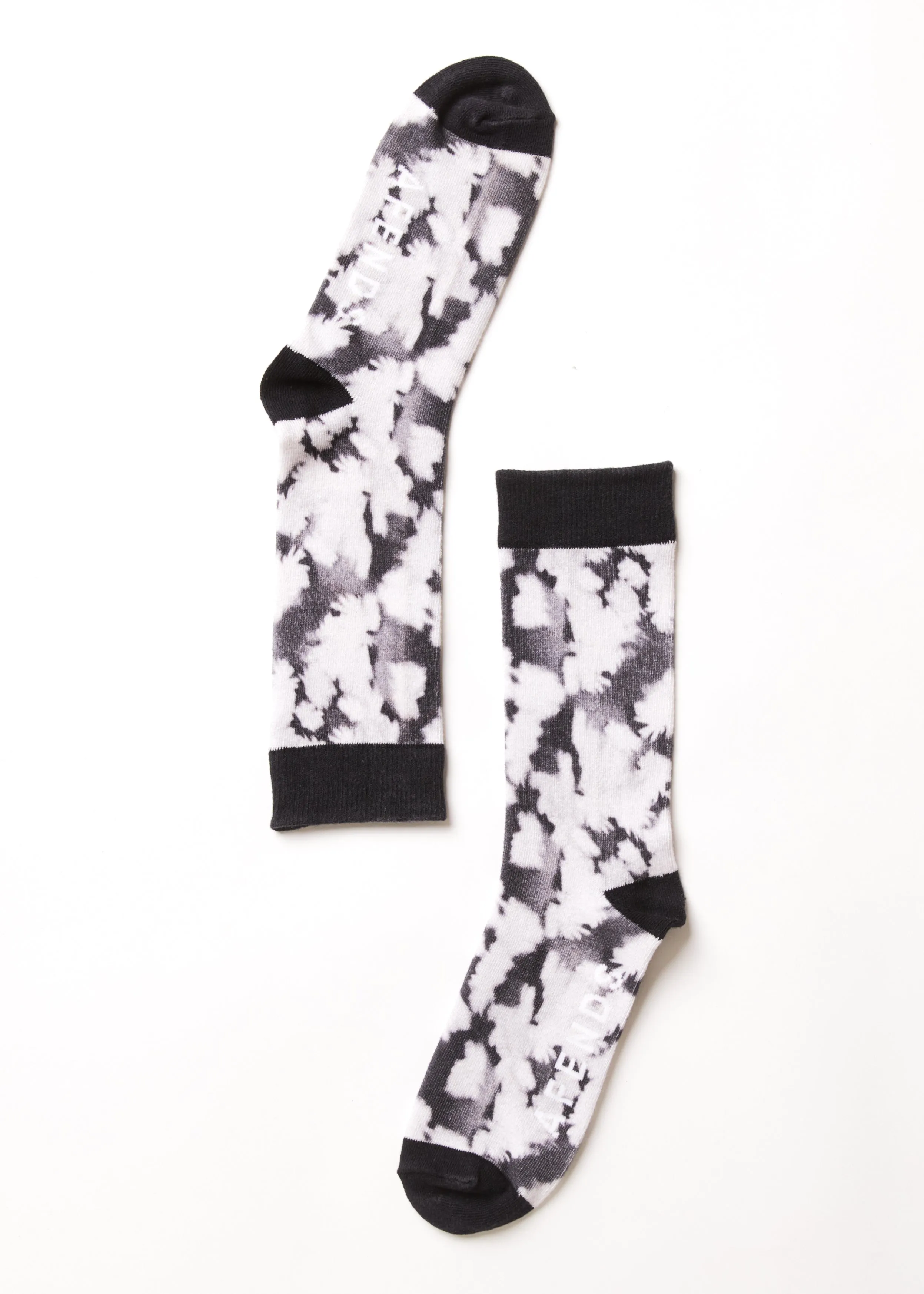 AFENDS Unisex Linger - Unisex Crew Socks - Black sold by Afends