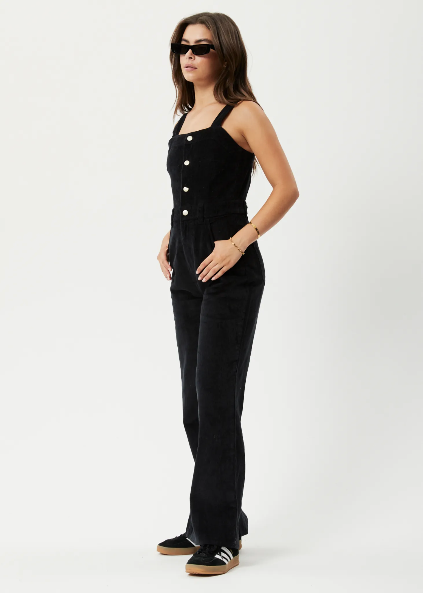 AFENDS Womens Arlo - Corduroy Jumpsuit - Black sold by Afends product image thumbnail 3