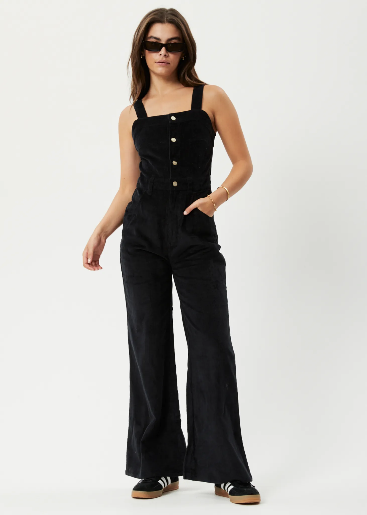 AFENDS Womens Arlo - Corduroy Jumpsuit - Black sold by Afends product image thumbnail 2