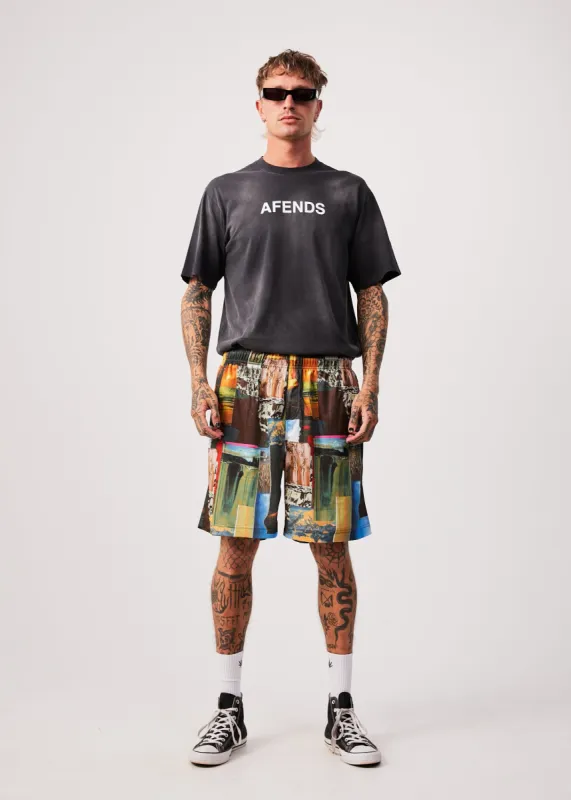 AFENDS Mens Boulevard - Baggy Shorts - Multi sold by Afends
